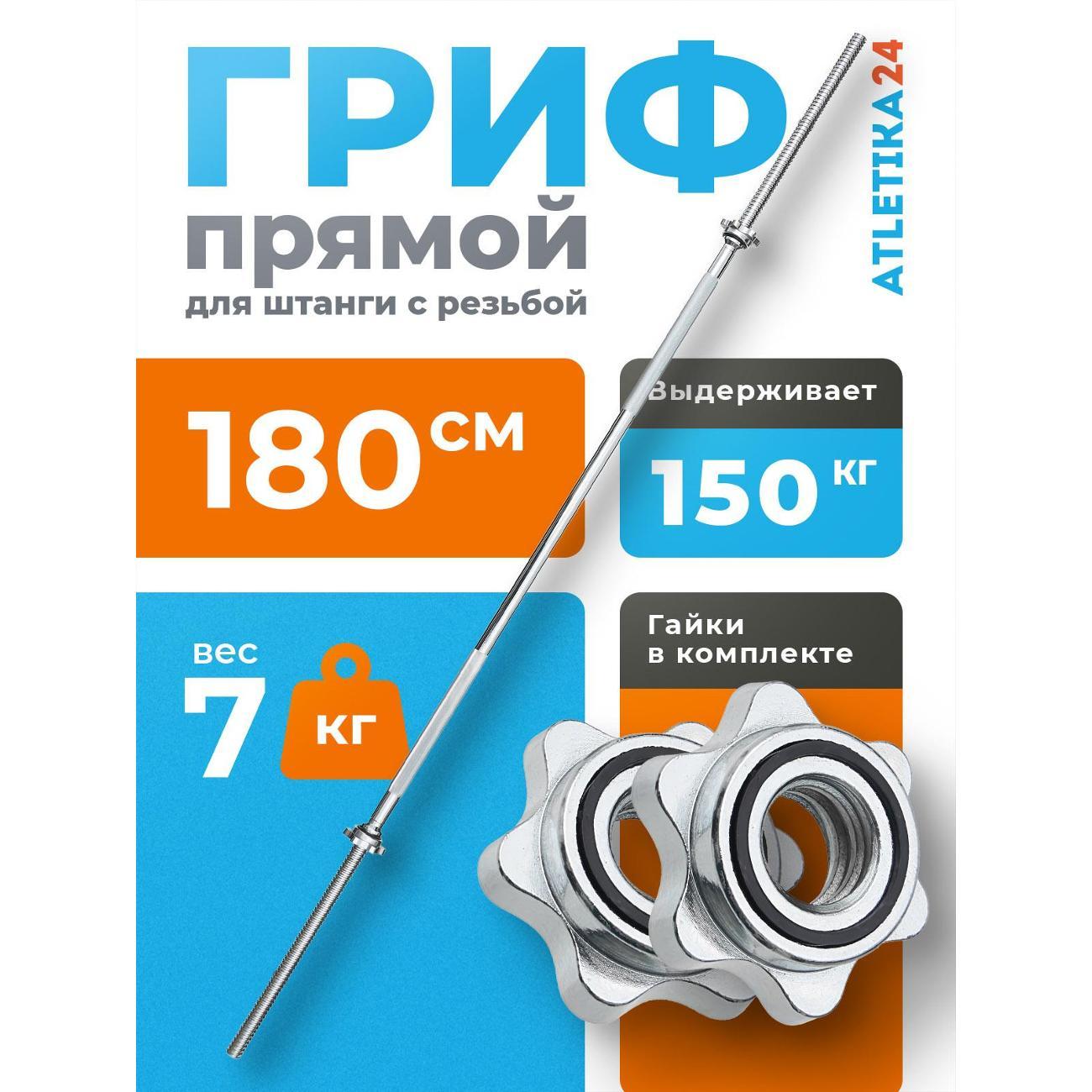 Гриф Atletika24 barbelll 180 см фото