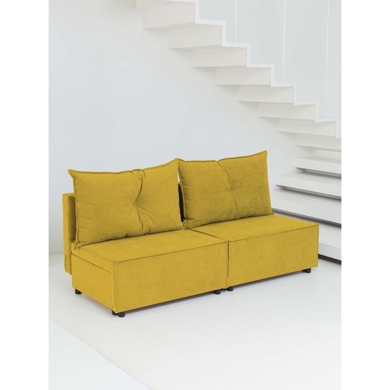 Диван CityHD Гонконг горчичный