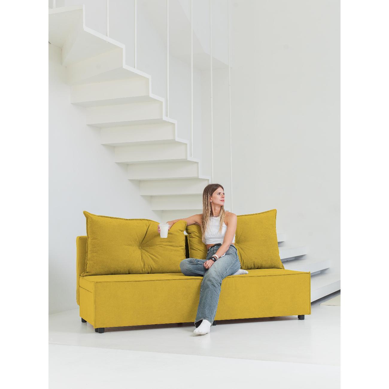 Диван CityHD Гонконг горчичный