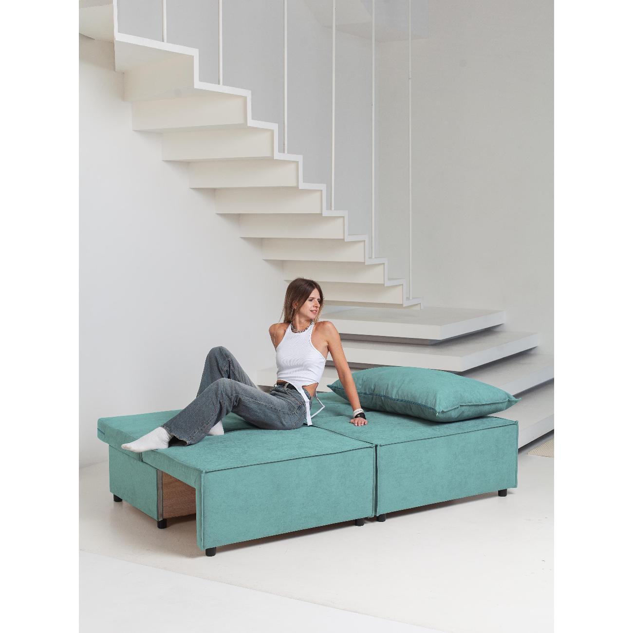 Диван CityHD Ницца бирюзовый