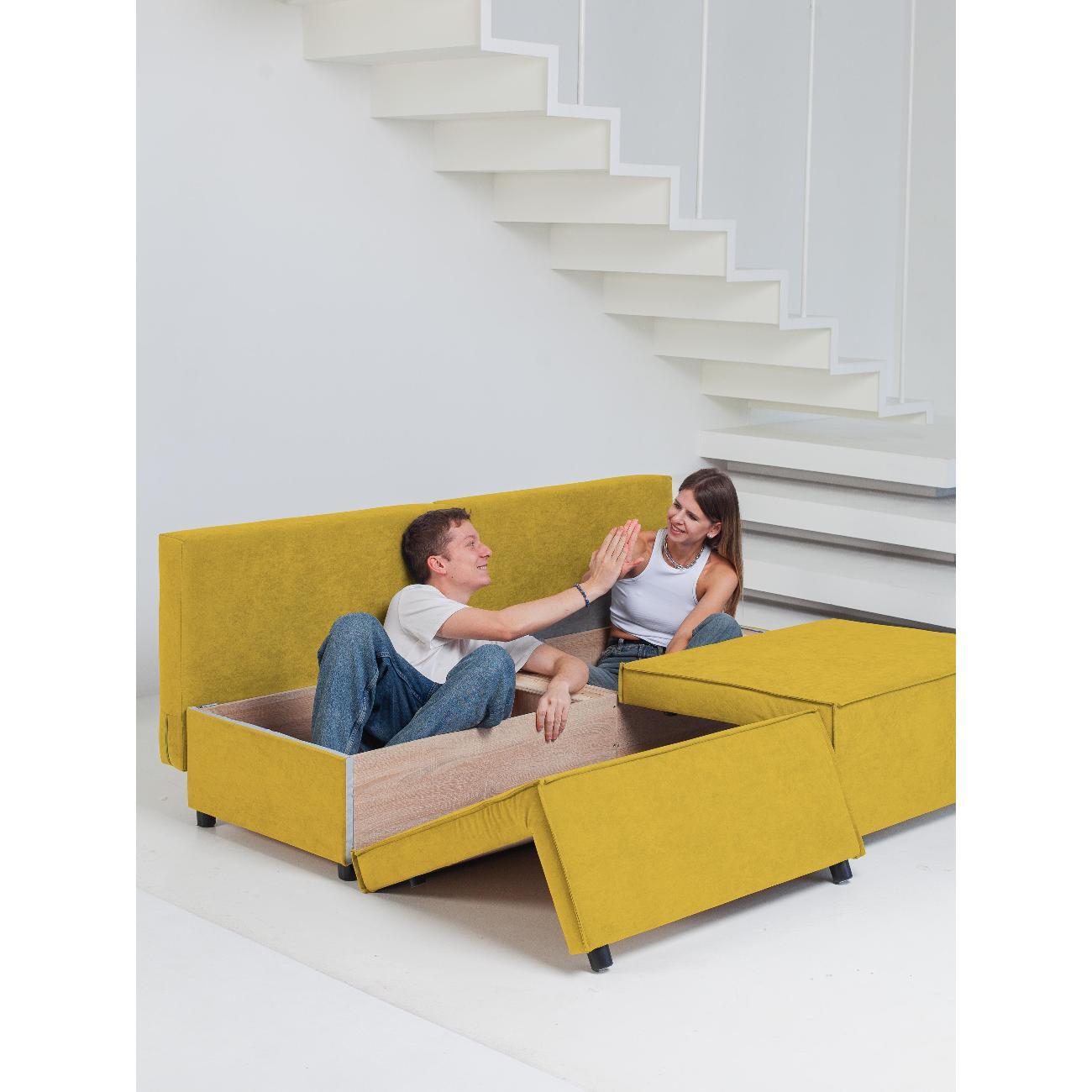 Диван CityHD Ницца горчичный