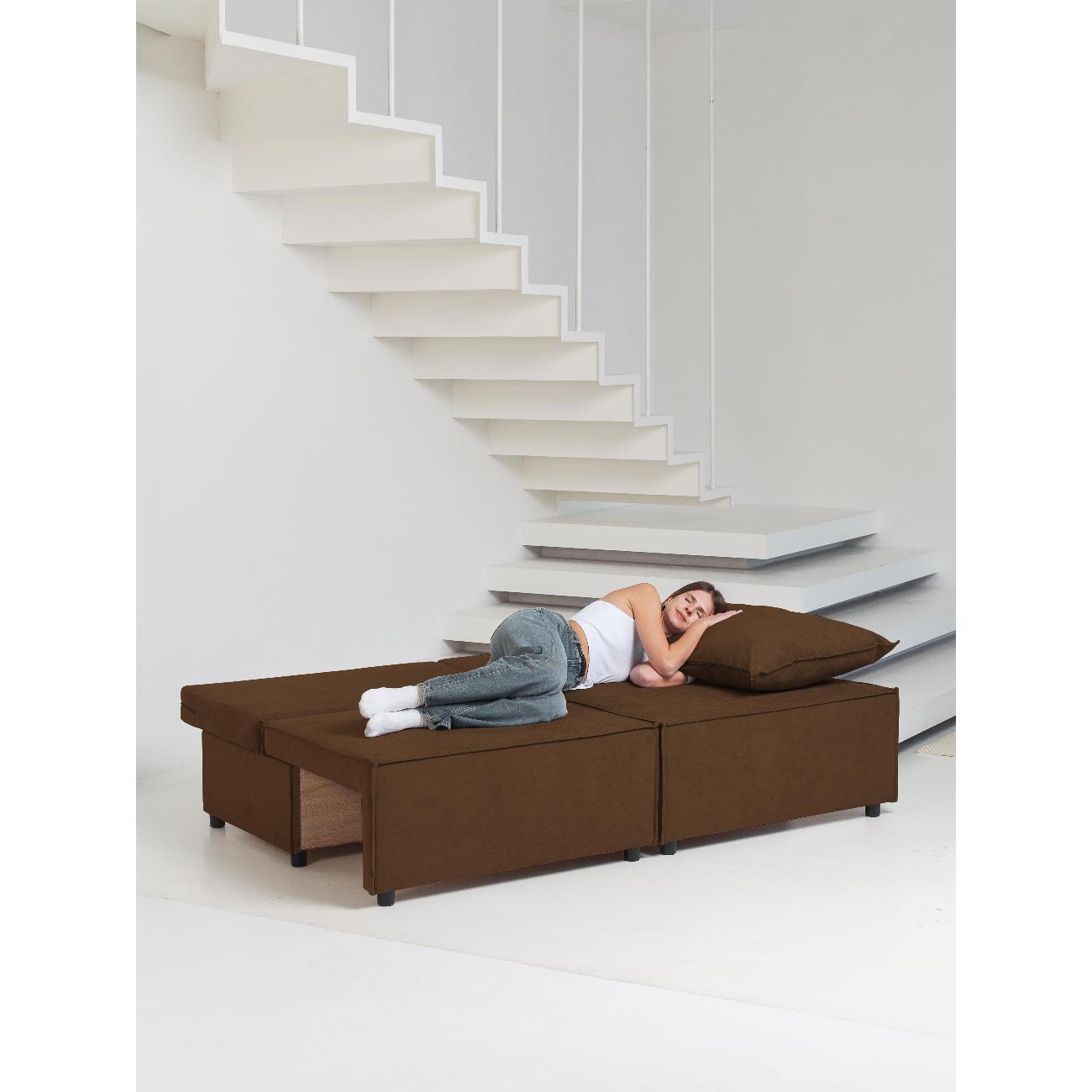 Диван CityHD Ницца коричневый