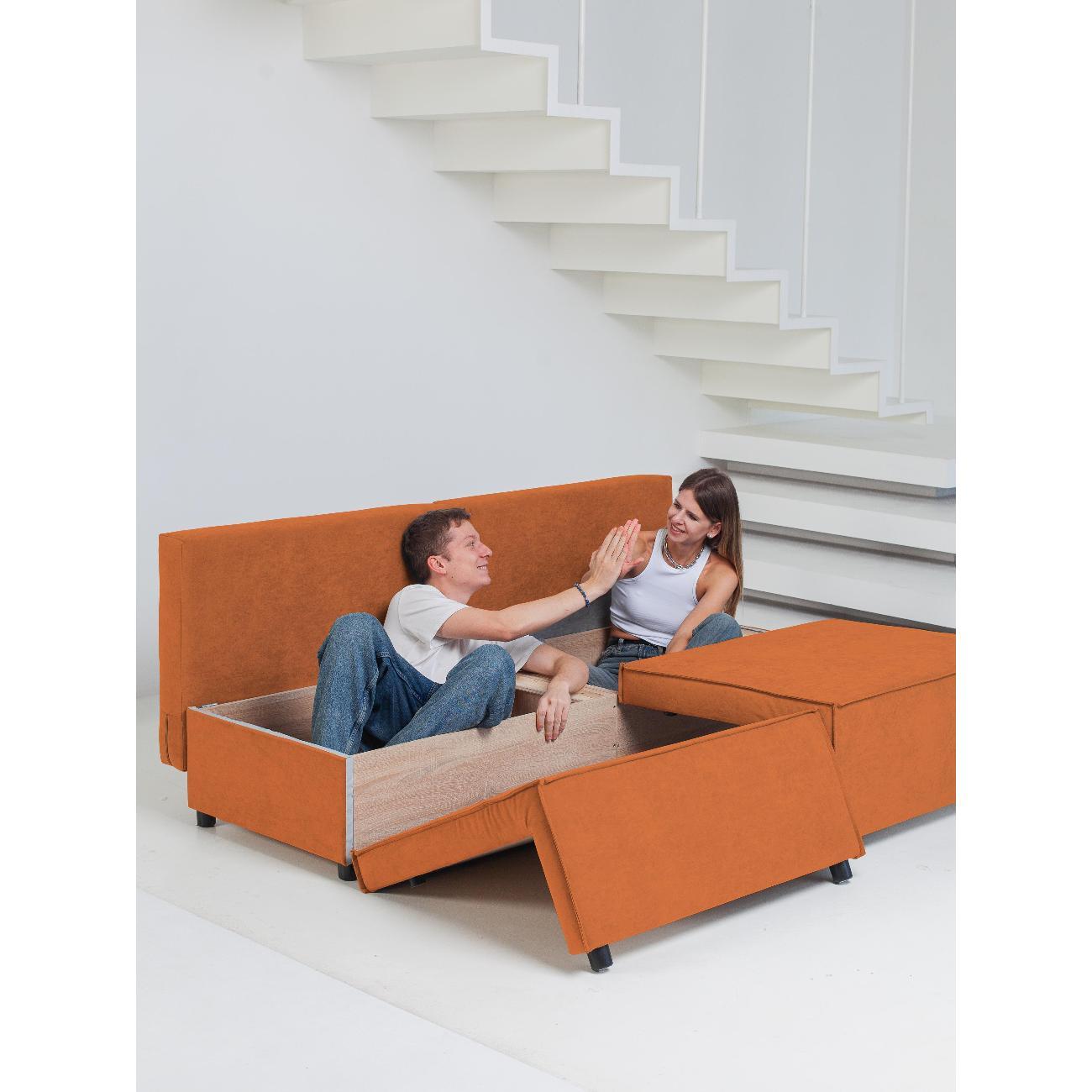 Диван CityHD Ницца оранжевый