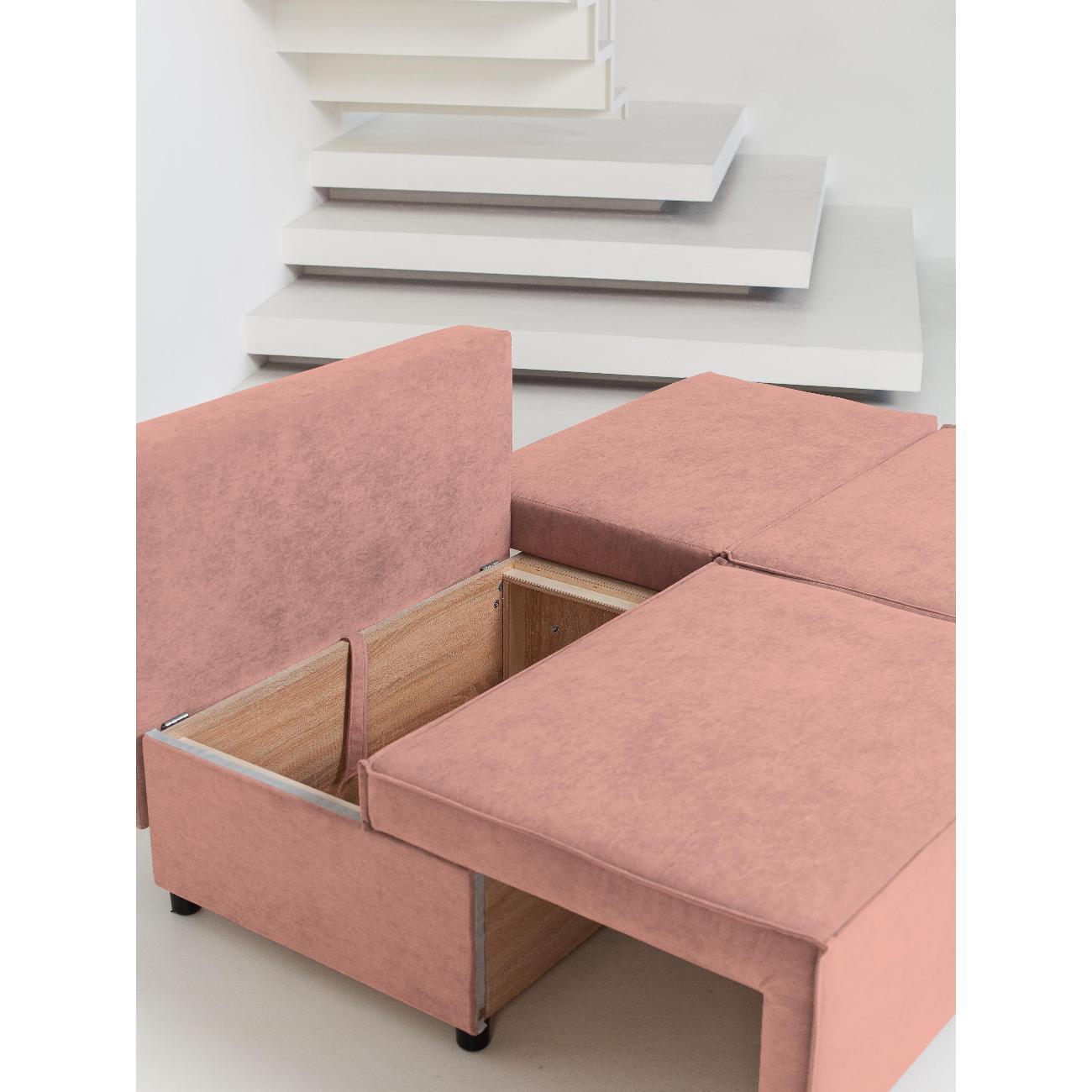 Диван CityHD Ницца розовый