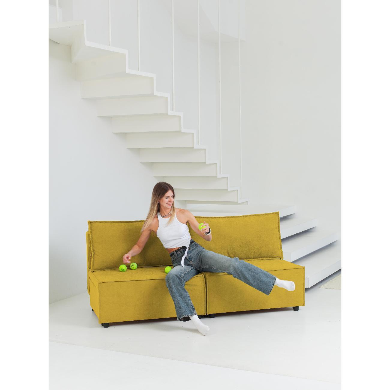 Диван CityHD Парма горчичный