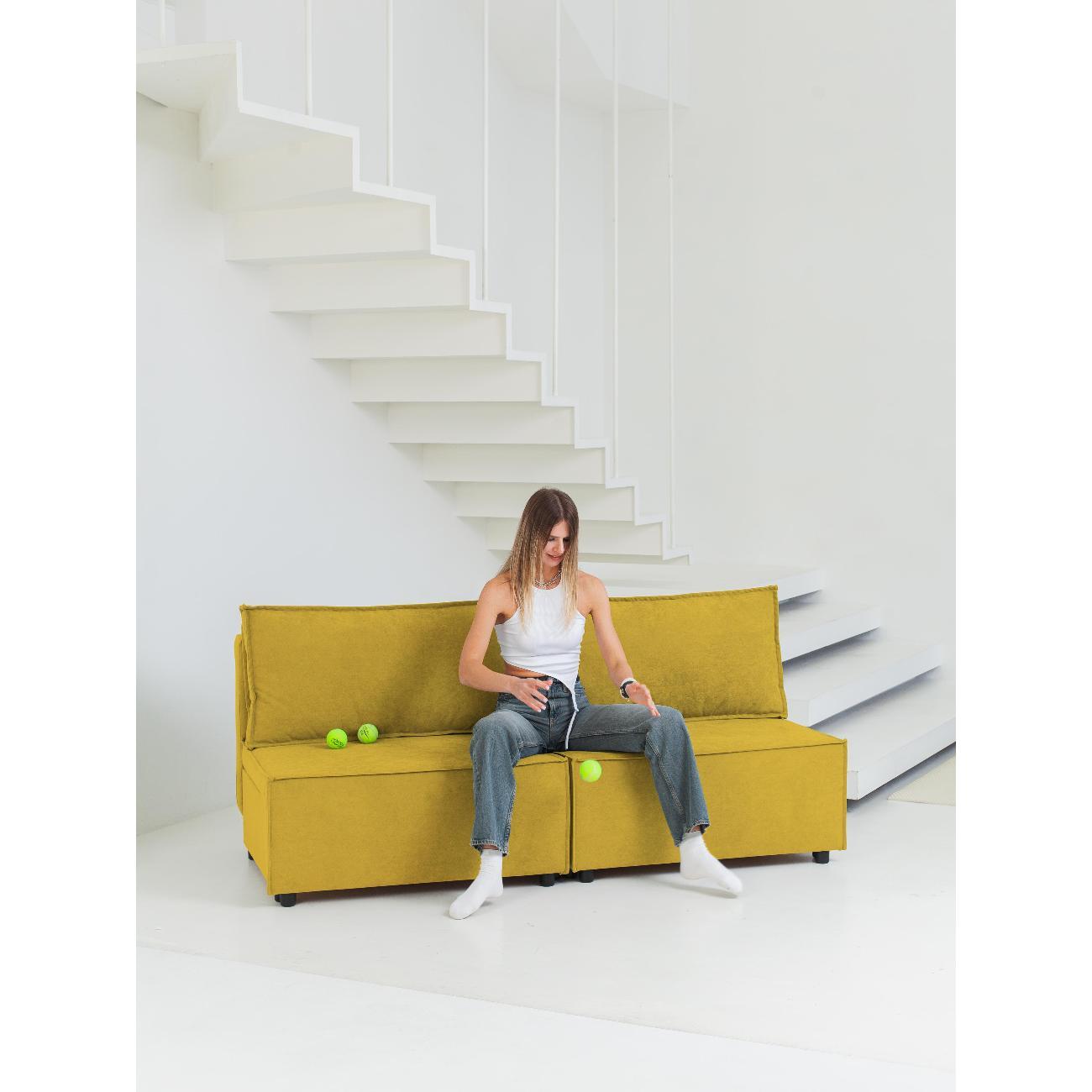 Диван CityHD Парма горчичный