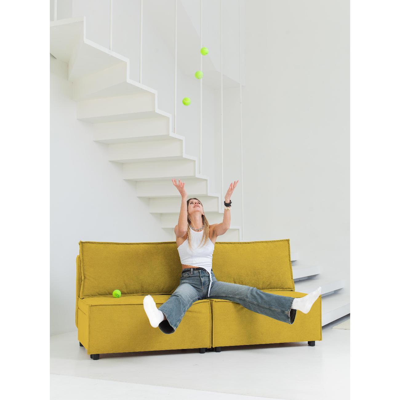 Диван CityHD Парма горчичный