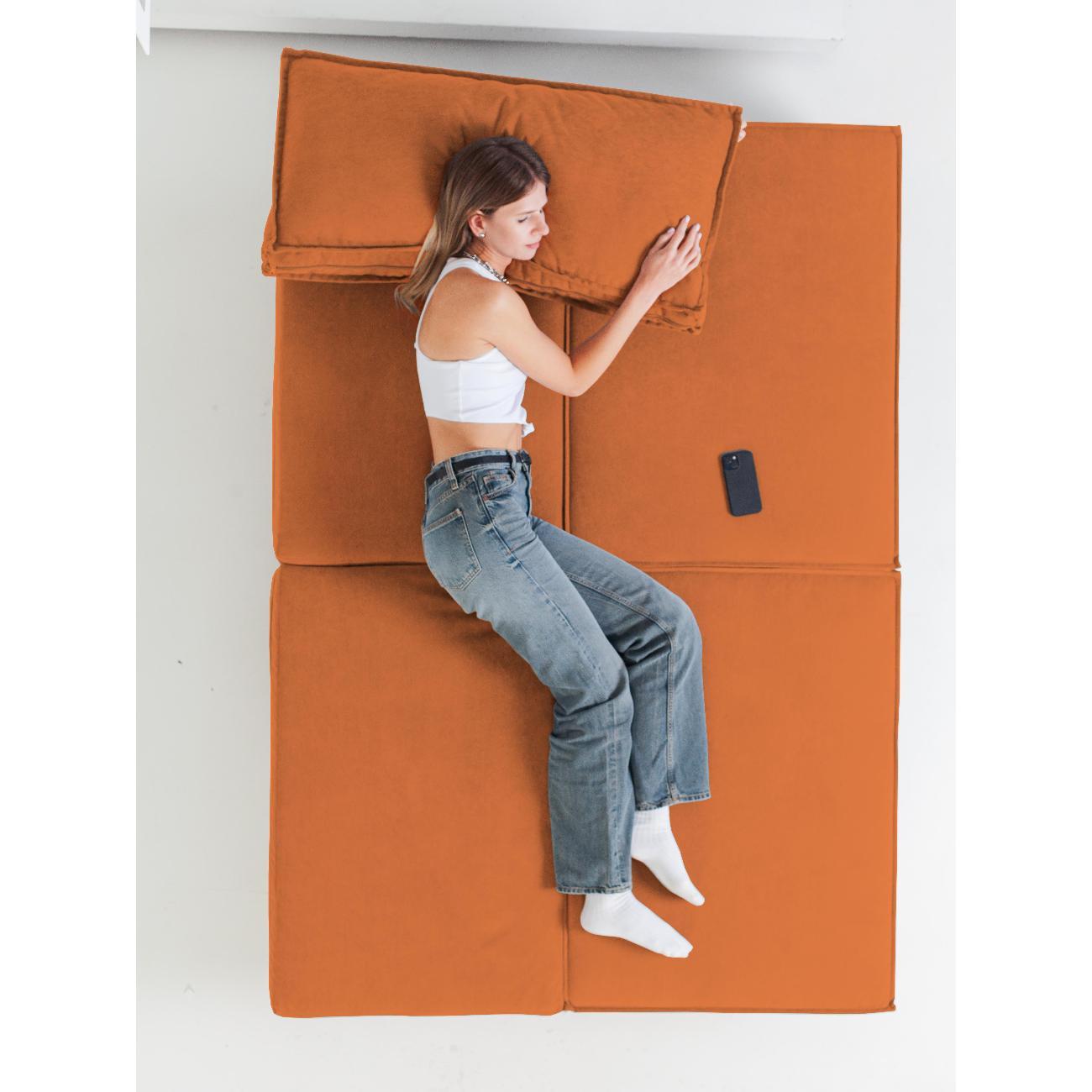 Диван CityHD Парма оранжевый