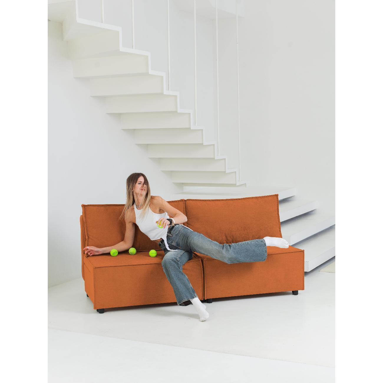 Диван CityHD Парма оранжевый