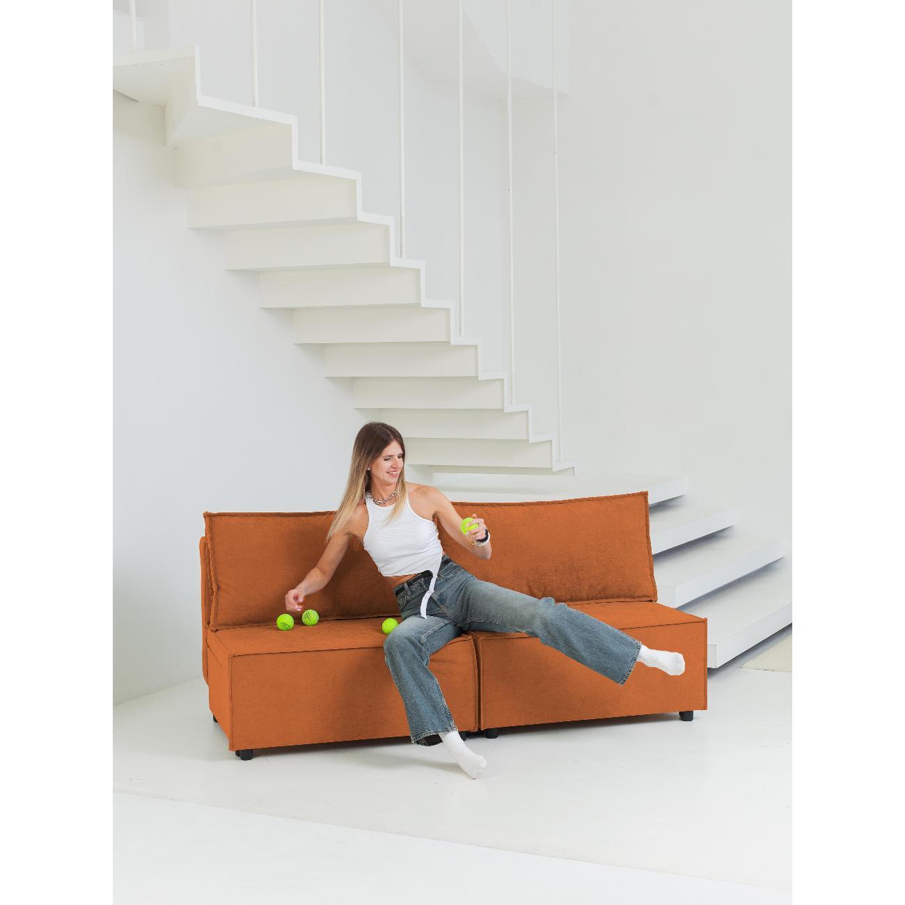 Диван CityHD Парма оранжевый