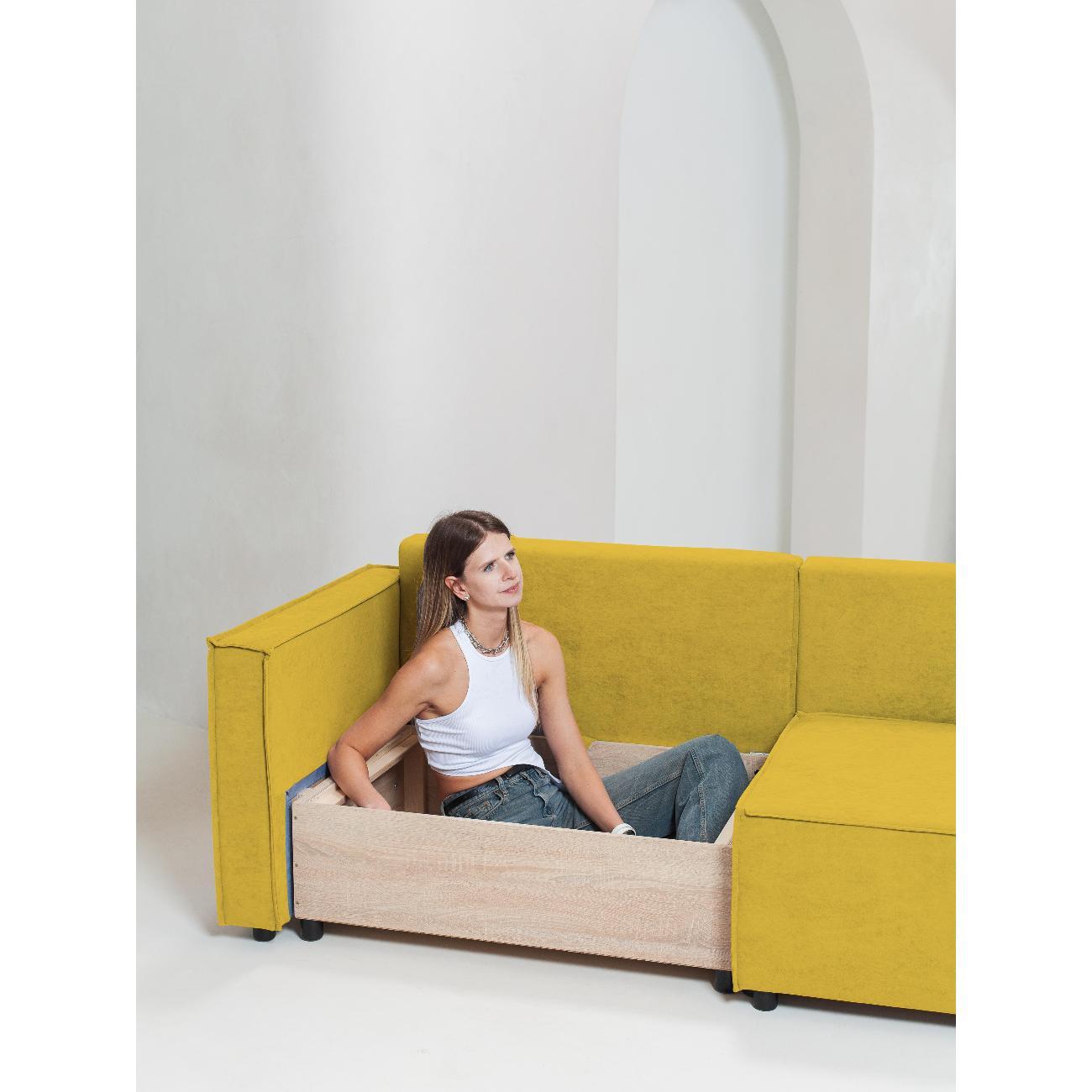 Диван CityHD ЦюрихПРО горчичный