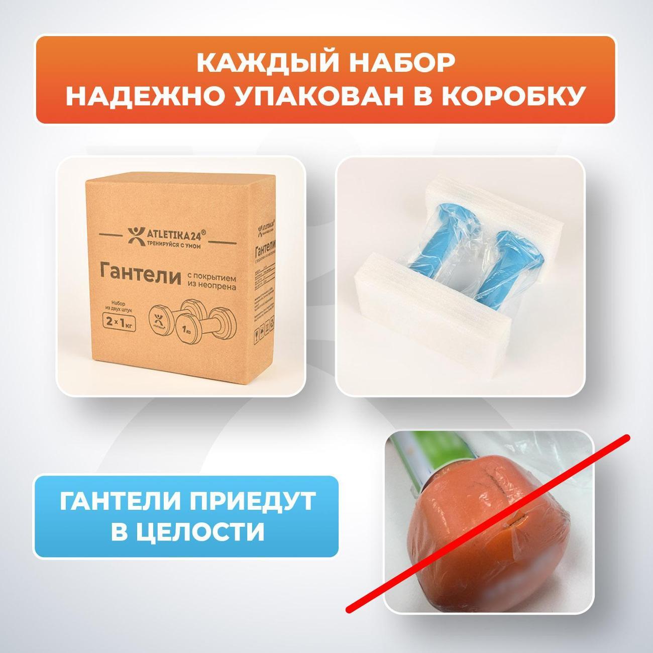 Гантель Atletika24 1 кг, 2 шт.