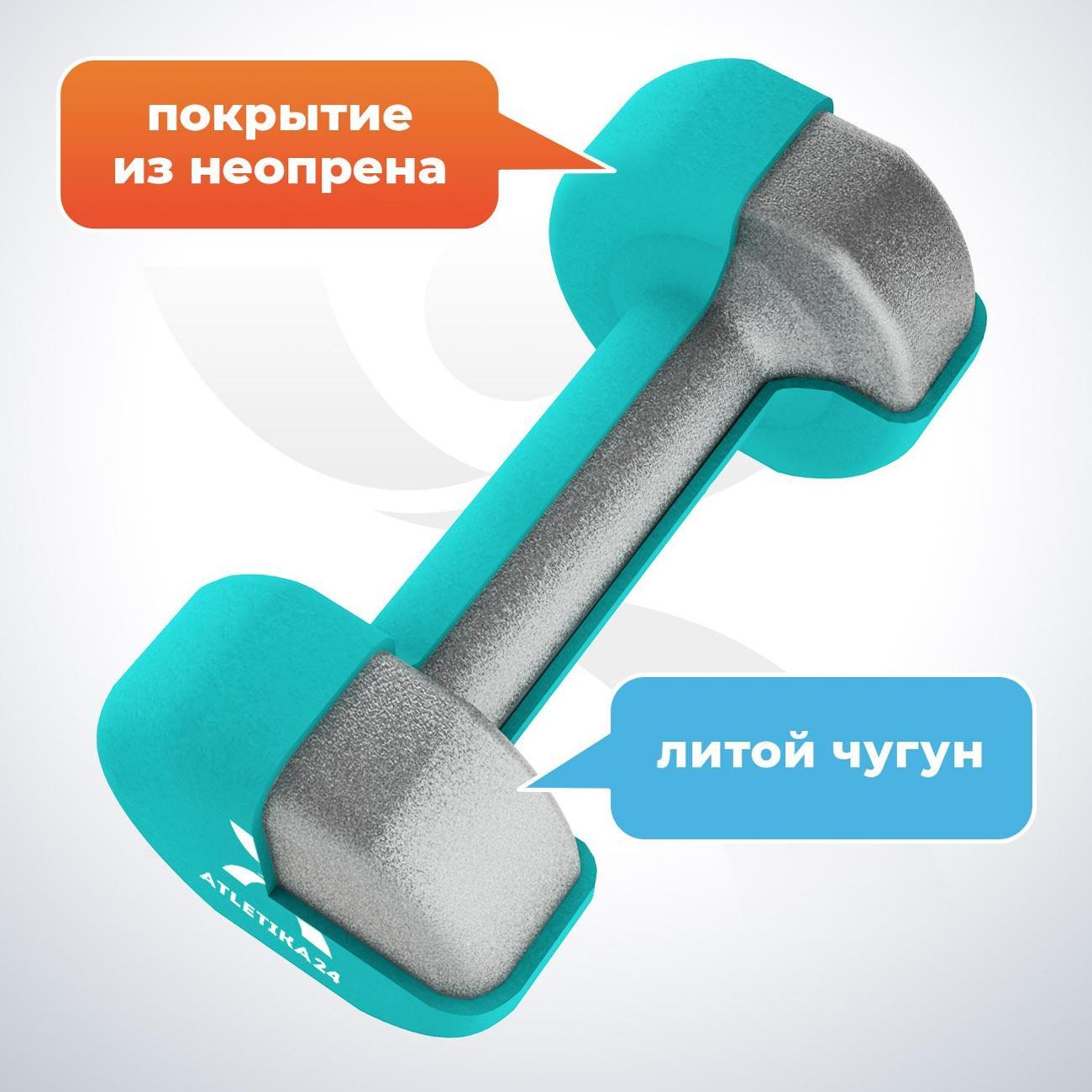 Гантель Atletika24 2 кг, 2 шт.