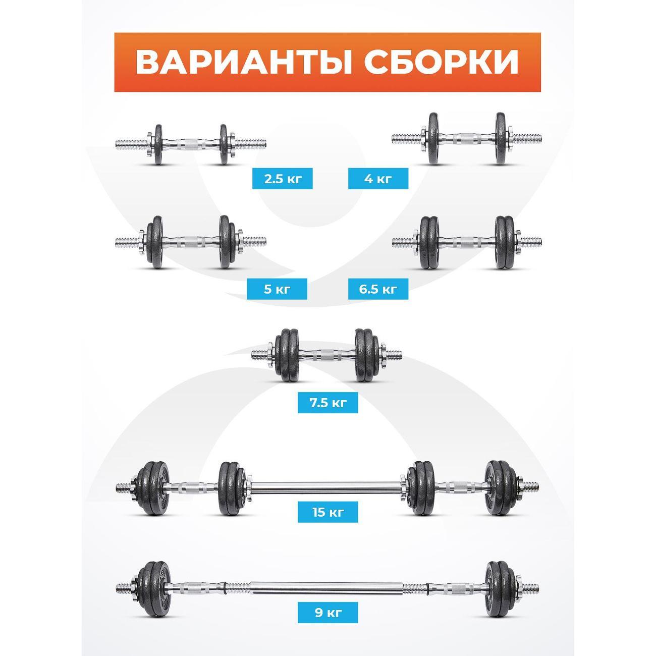 Гантель Atletika24 разборные 7,5 кг, 2 шт.