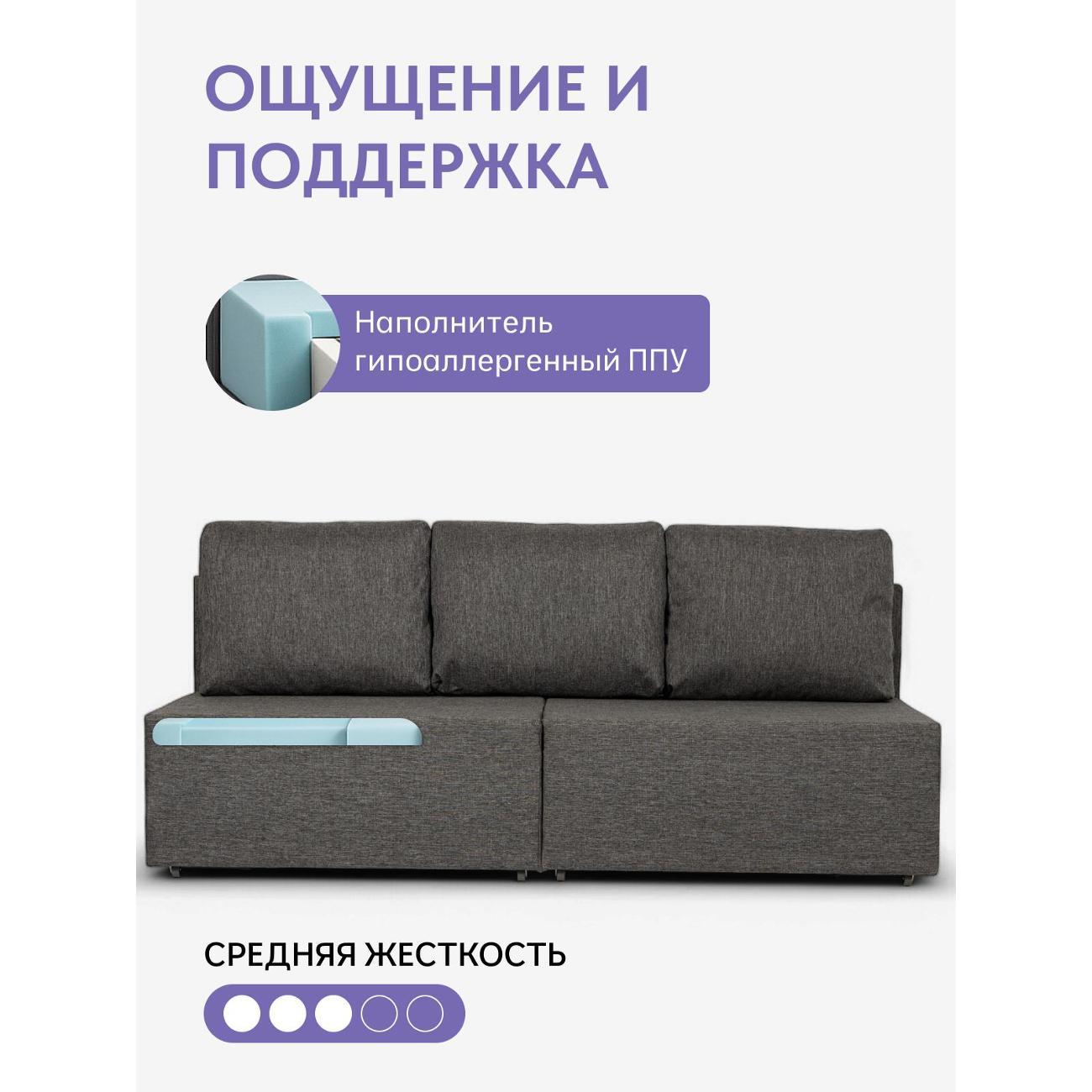 Диван Divan24 "Бойсе", темно-серый (Модерно 02)