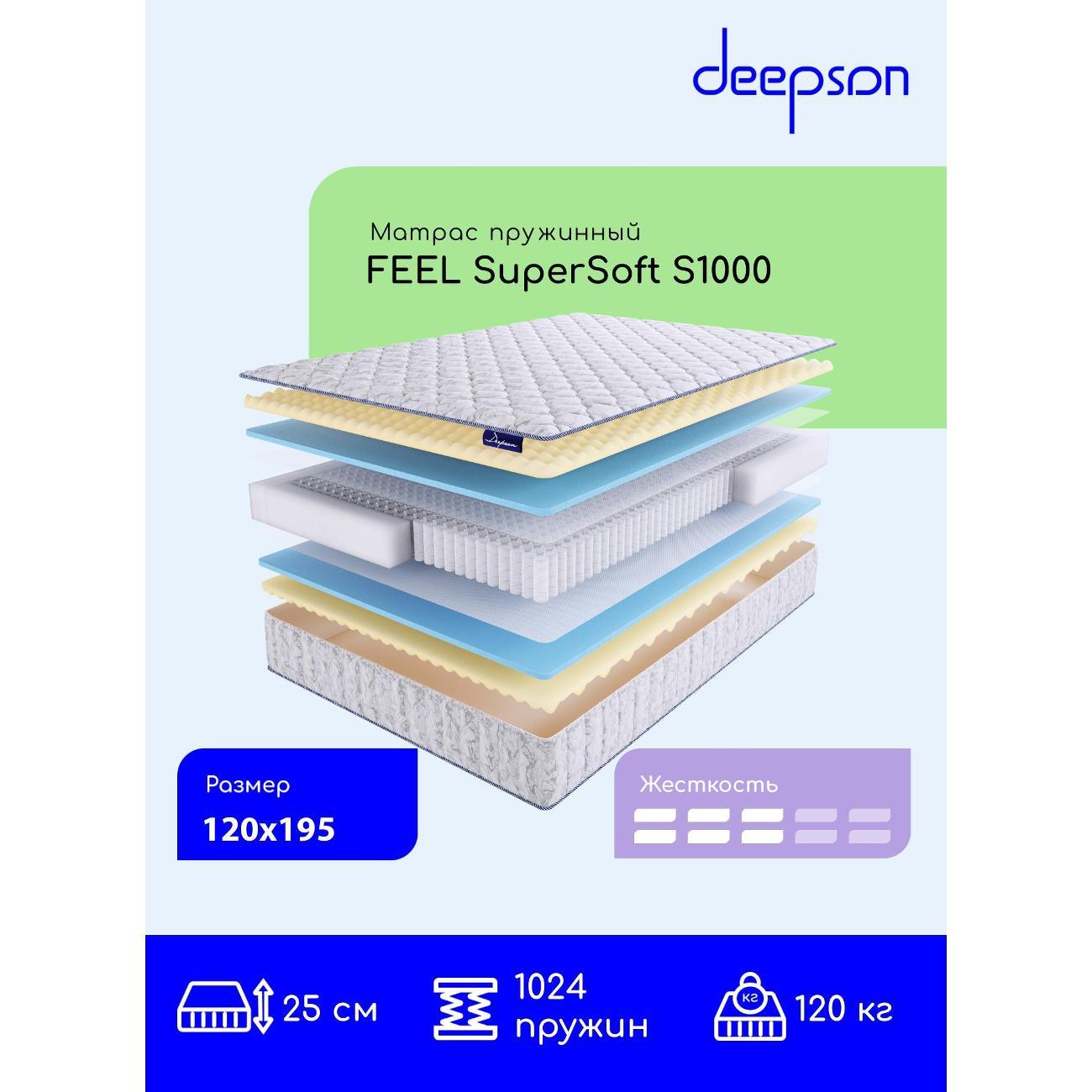 Матрас Deepson FEEL SuperSoft S1000 1948209 фото