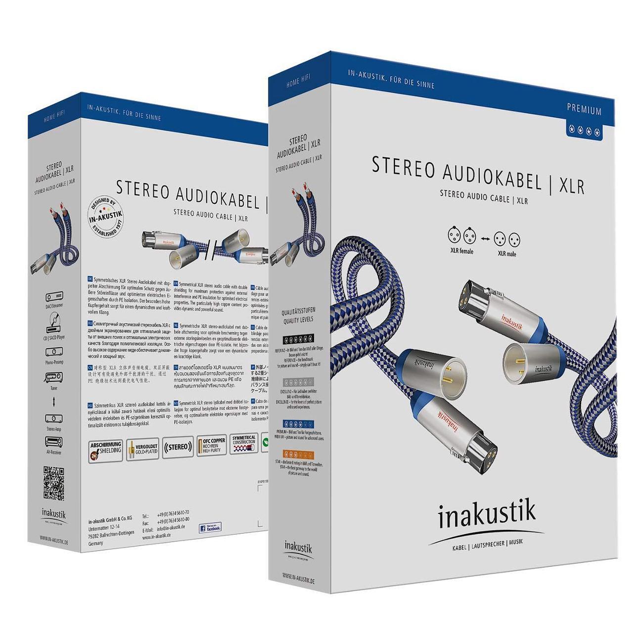 Кабель аналоговый аудио Hi-Fi Inakustik Premium Audio Cable, XLR, 3.0 m, 0040503