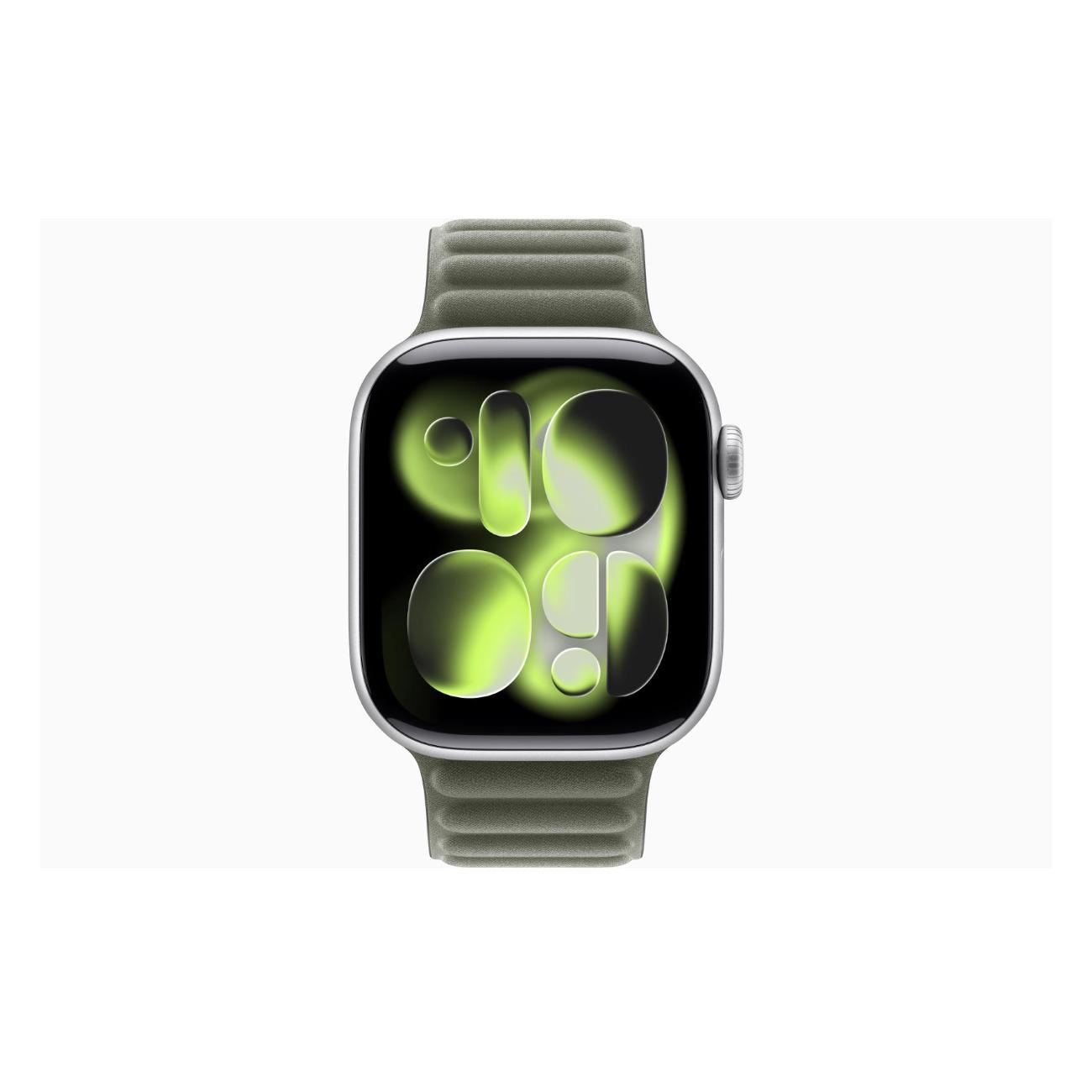 Смарт-часы Apple Watch Series 11 Aluminium Silver 42mm GPS Textile Magnetic Link Sage серый