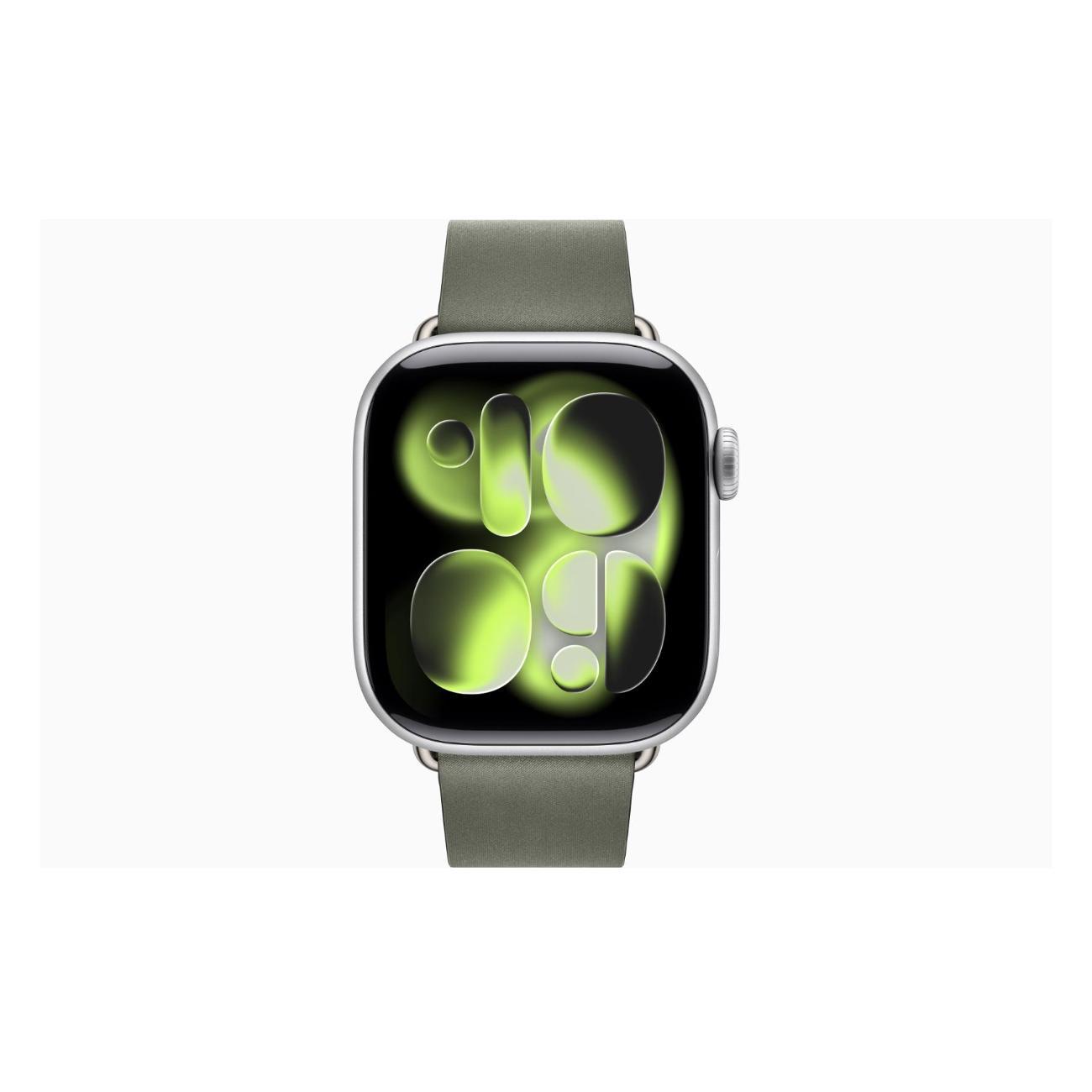 Смарт-часы Apple Watch Series 11 Aluminium Silver 42mm GPS Textile Modern Buckle Sage серый