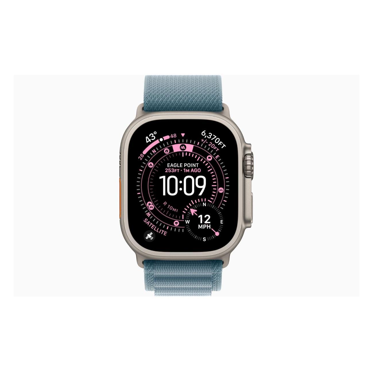 Смарт-часы Apple Watch Ultra 3 Titanium Natural 49mm Alpine Loop голубой фото