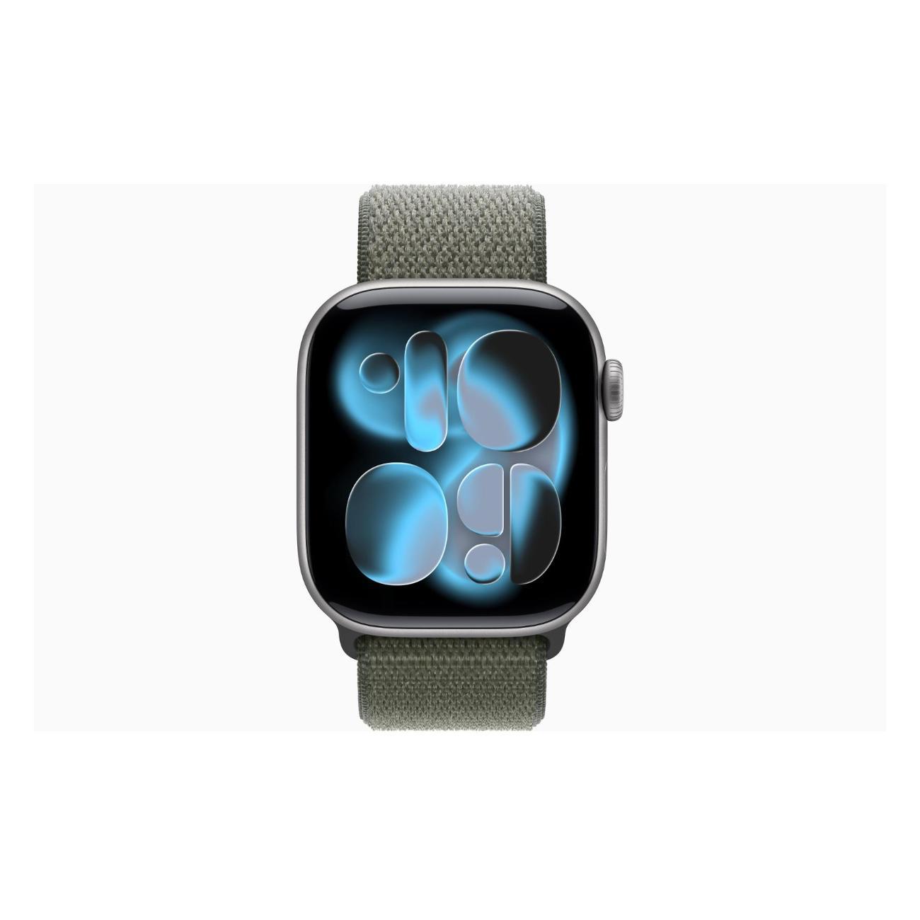 Смарт-часы Apple Watch Series 11 Aluminium серый космос 42mm GPS Textile Sport Loop лес