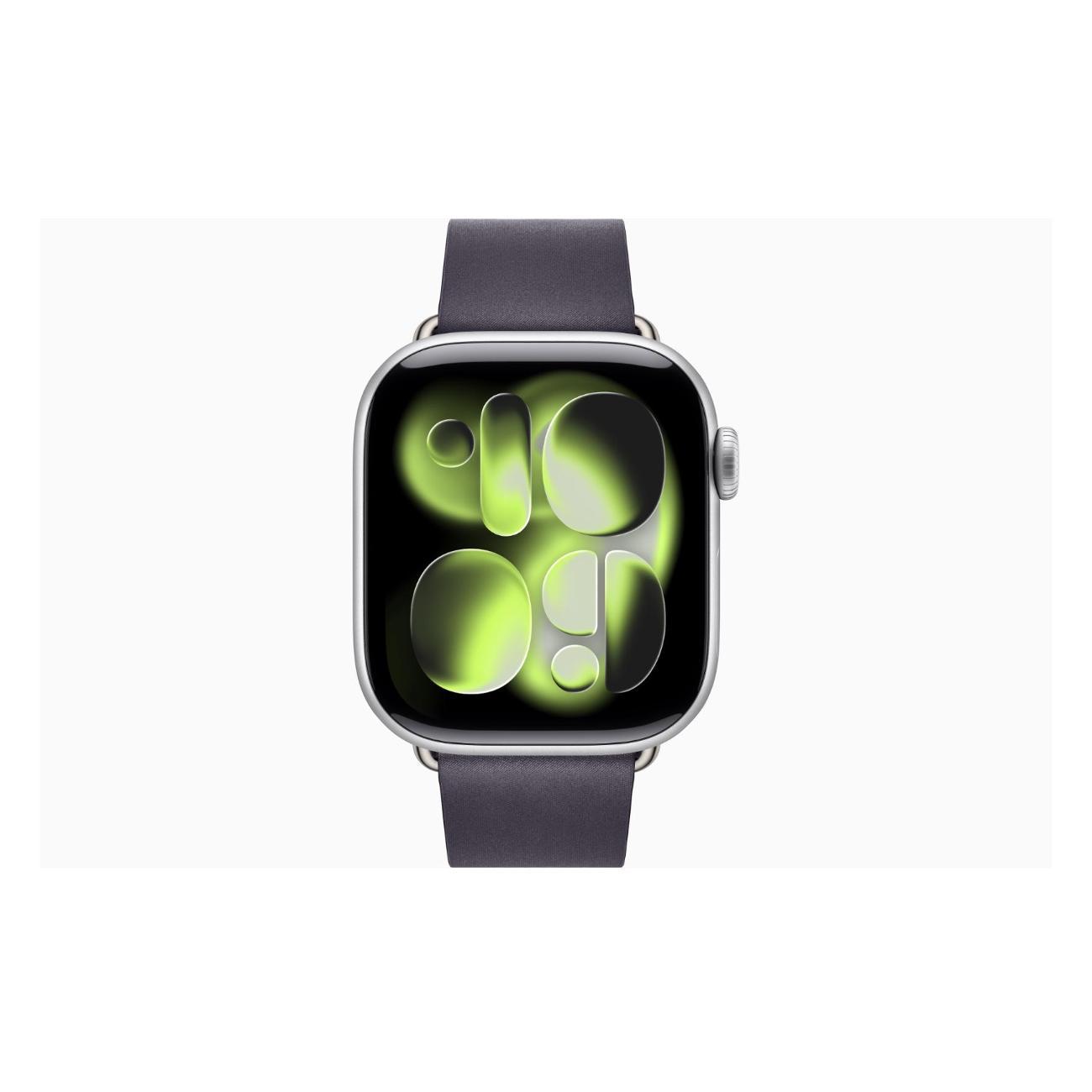 Смарт-часы Apple Watch Series 11 Aluminium Silver 42mm GPS Textile Modern Buckle Midnight пурпурный