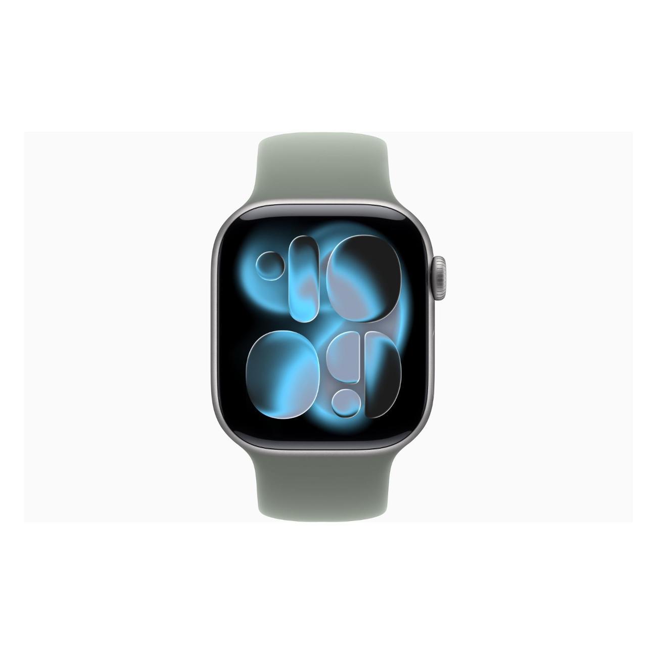 Смарт-часы Apple Watch Series 11 Aluminium серый космос 46mm GPS Rubber Solo Loop зеленый