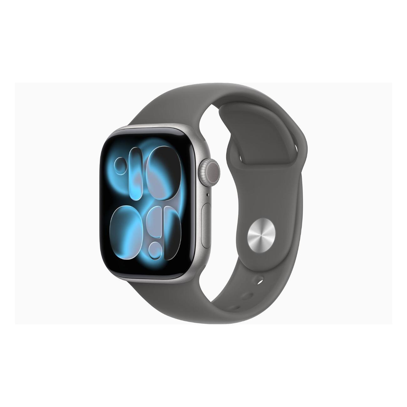 Смарт-часы Apple Watch Series 11 Aluminium серый космос 46mm GPS Rubber Sport Band Stone