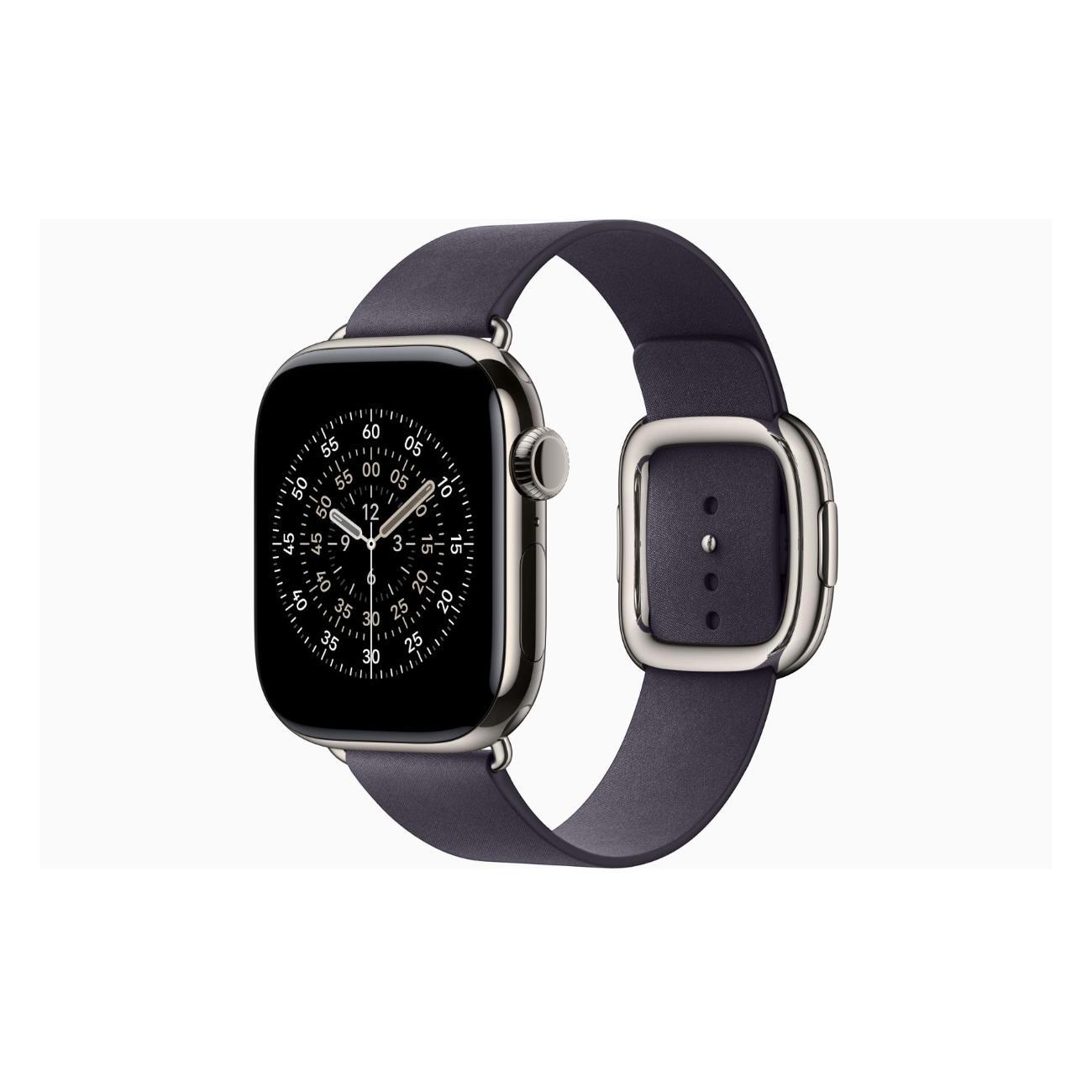 Смарт-часы Apple Watch Series 11 Titanium Natural 42mm GPS Textile Modern Buckle Midnight пурпурный