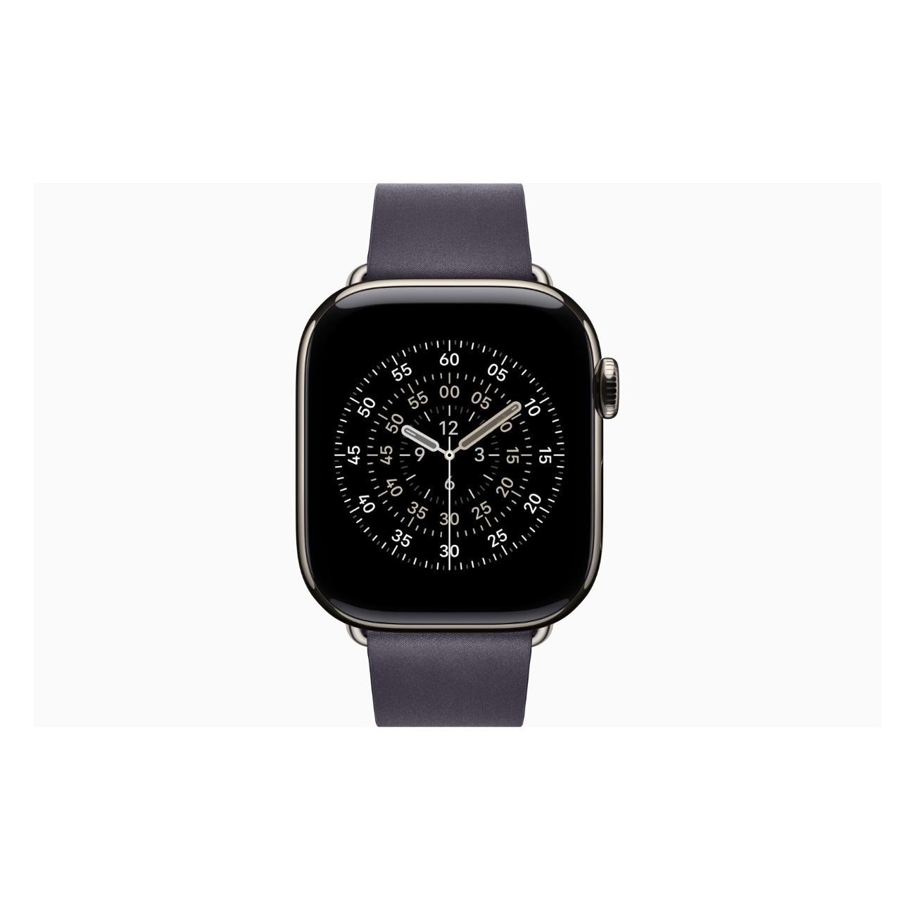 Смарт-часы Apple Watch Series 11 Titanium Natural 42mm GPS Textile Modern Buckle Midnight пурпурный