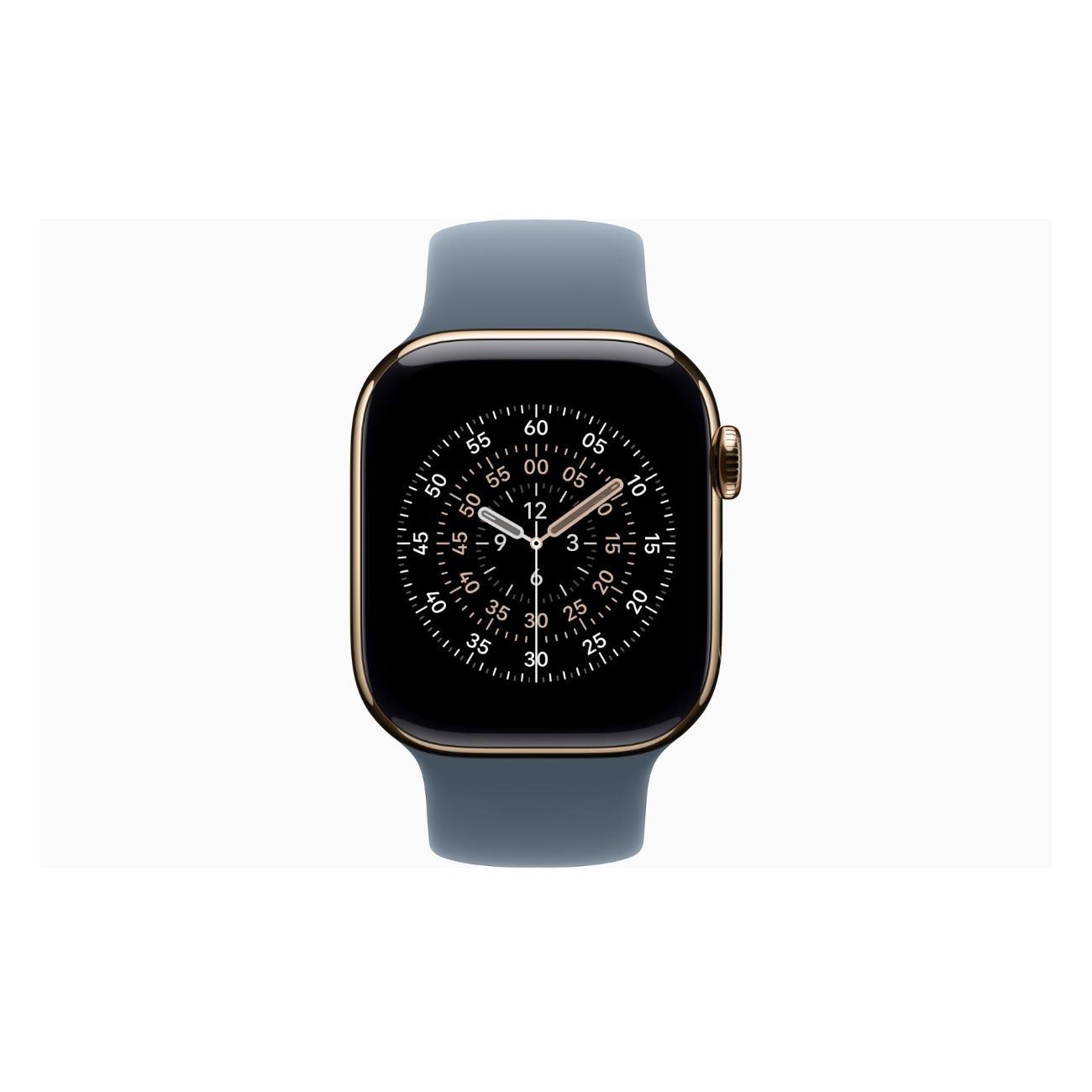 Смарт-часы Apple Watch Series 11 Titanium Gold 42mm GPS Rubber Solo Loop Anchor синий
