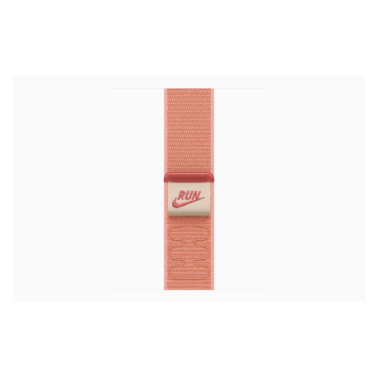 Смарт-часы Apple Watch Series 11 Aluminium серый космос 42mm GPS Textile Nike Sport Loop Alpenglow розовый