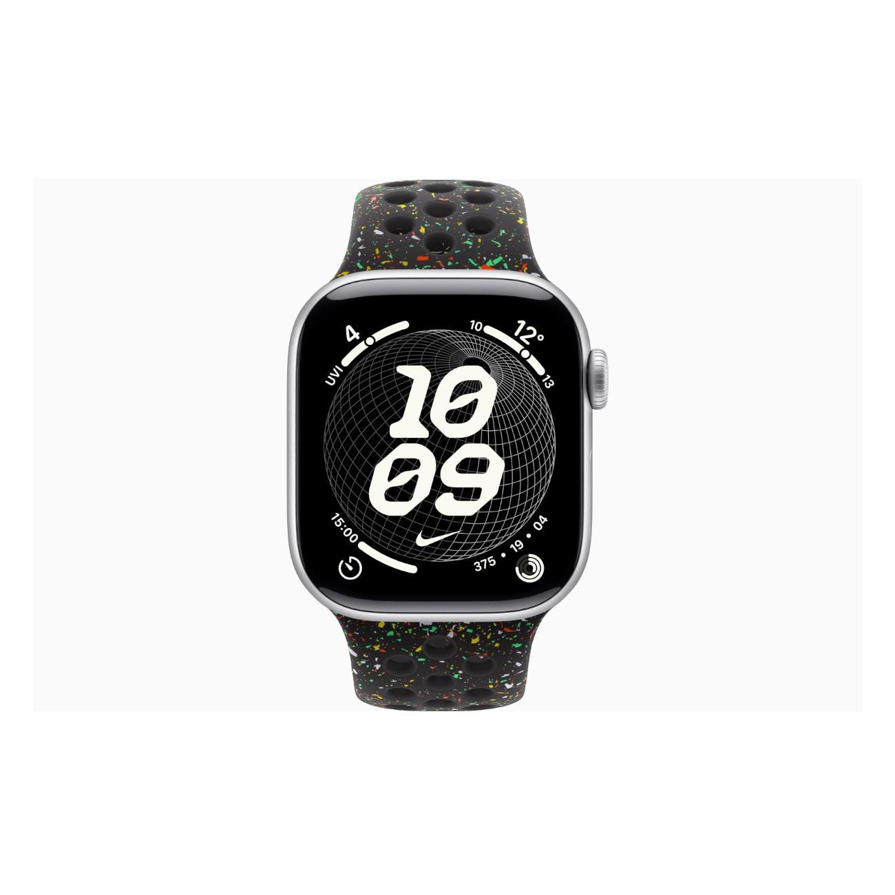 Смарт-часы Apple Watch Series 11 Aluminium Silver 42mm GPS Rubber Nike Sport Band черная полночь