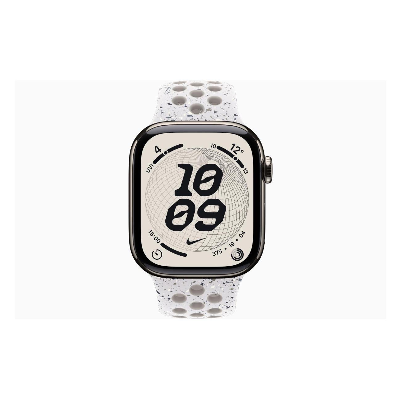 Смарт-часы Apple Watch Series 11 Titanium Natural 42mm GPS Rubber Nike Sport Band Veiled серый