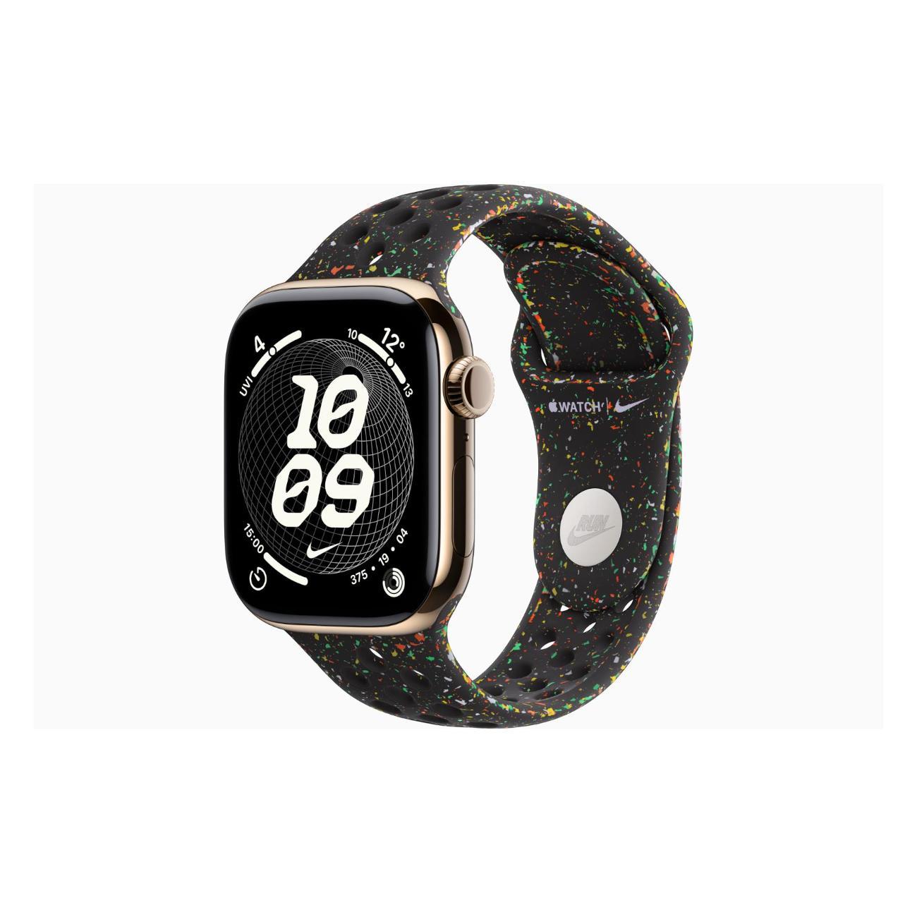 Смарт-часы Apple Watch Series 11 Titanium Gold 42mm GPS Rubber Nike Sport Band черная полночь