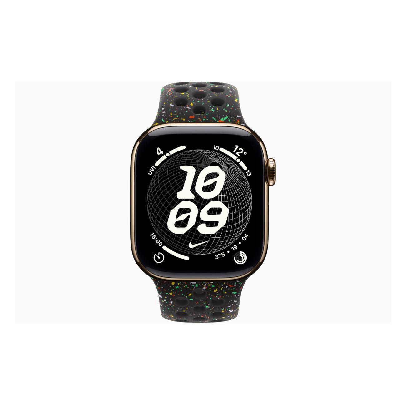 Смарт-часы Apple Watch Series 11 Titanium Gold 42mm GPS Rubber Nike Sport Band черная полночь