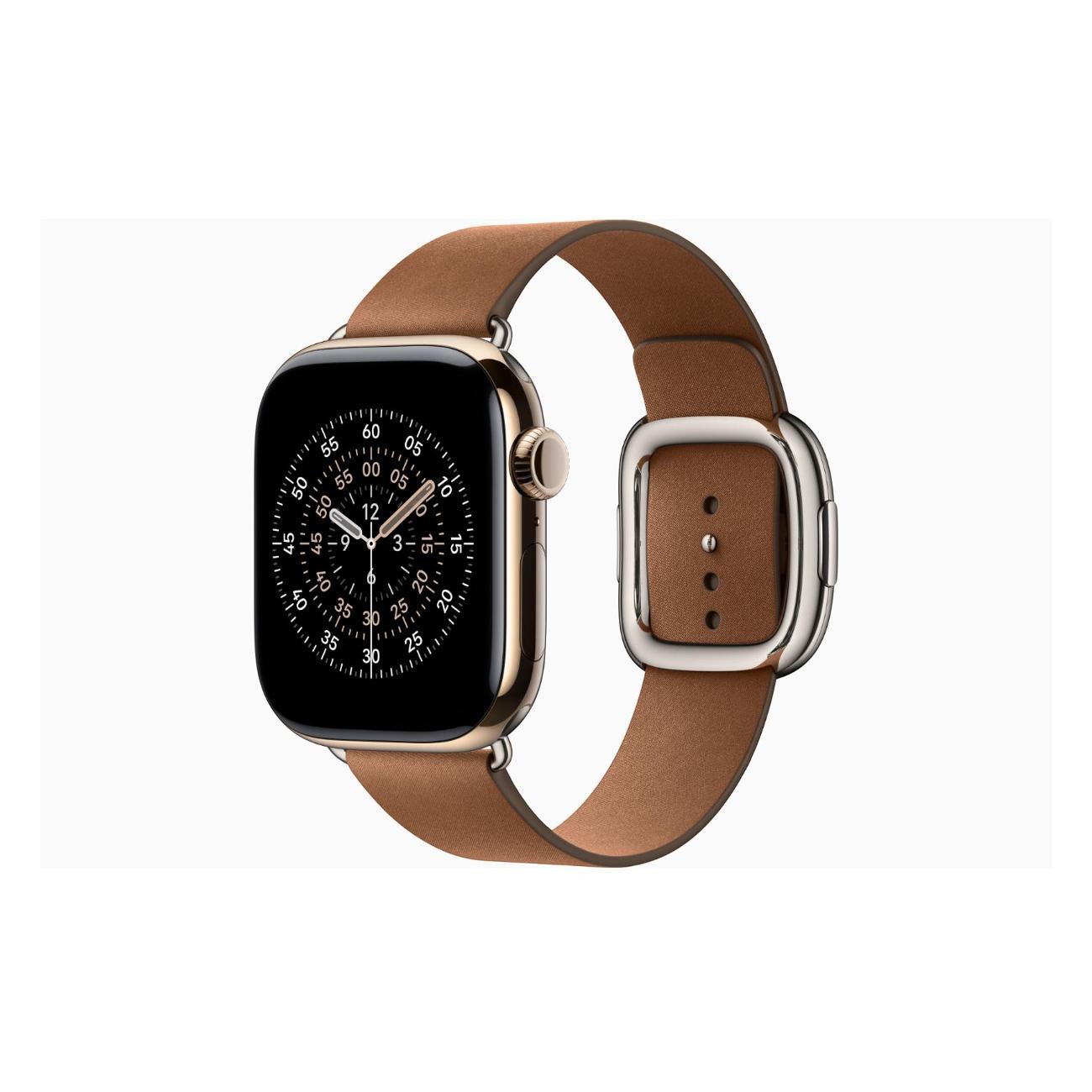 Смарт-часы Apple Watch Series 11 Titanium Gold 42mm GPS Textile Modern Buckle карамельный