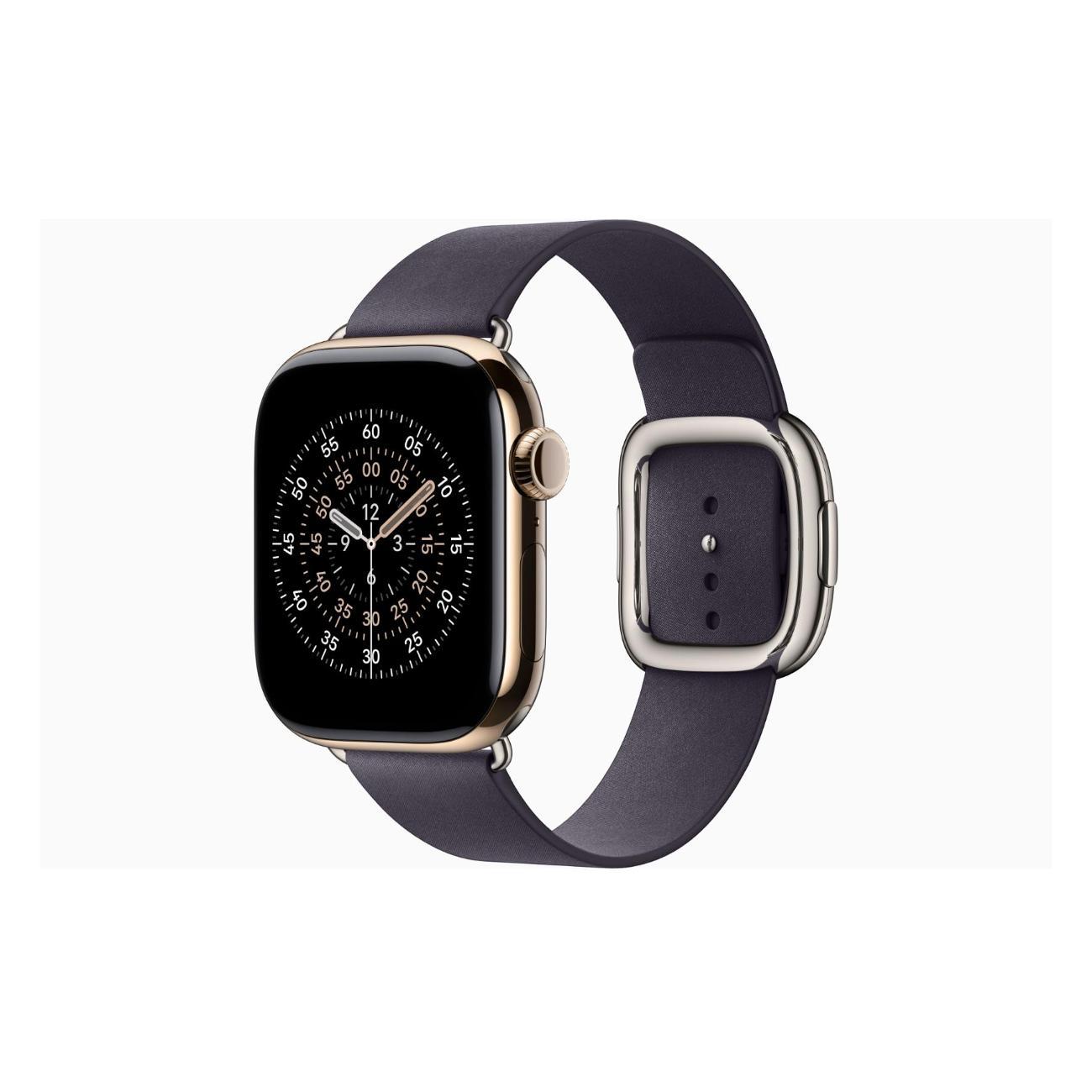 Смарт-часы Apple Watch Series 11 Titanium Gold 42mm GPS Textile Modern Buckle Midnight пурпурный