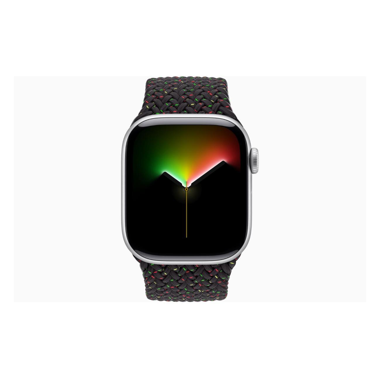 Смарт-часы Apple Watch Series 11 Aluminium Silver 46mm GPS Textile Braided Solo Loop Black Unity фото