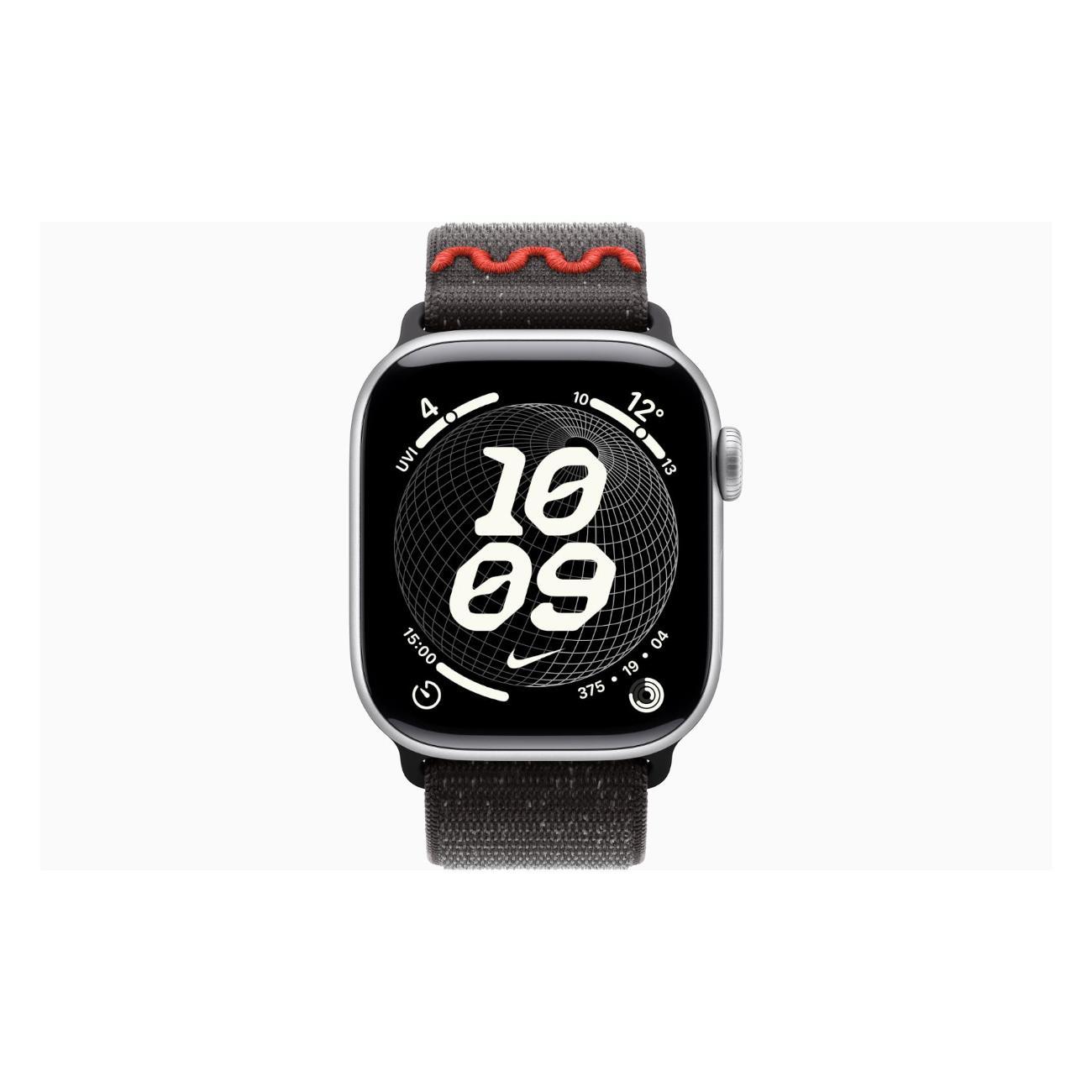Смарт-часы Apple Watch Series 11 Aluminium Silver 46mm GPS Textile Nike Sport Loop черная полночь