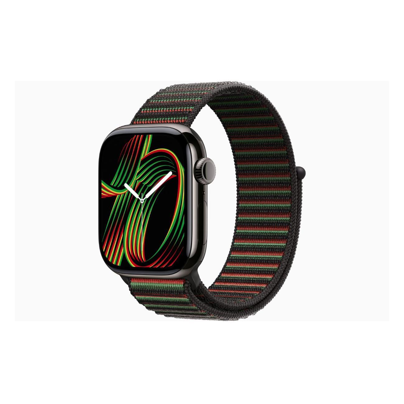 Смарт-часы Apple Watch Series 11 Titanium Slate 42mm GPS Textile Sport Loop Black Unity Rhythm фото