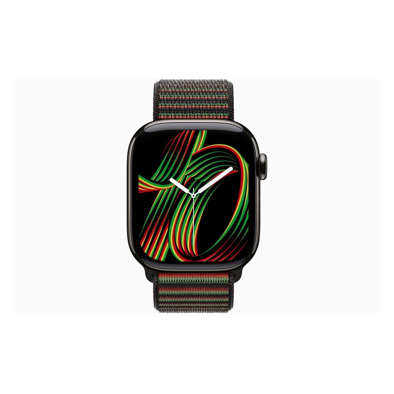 Смарт-часы Apple Watch Series 11 Titanium Slate 42mm GPS Textile Sport Loop Black Unity Rhythm