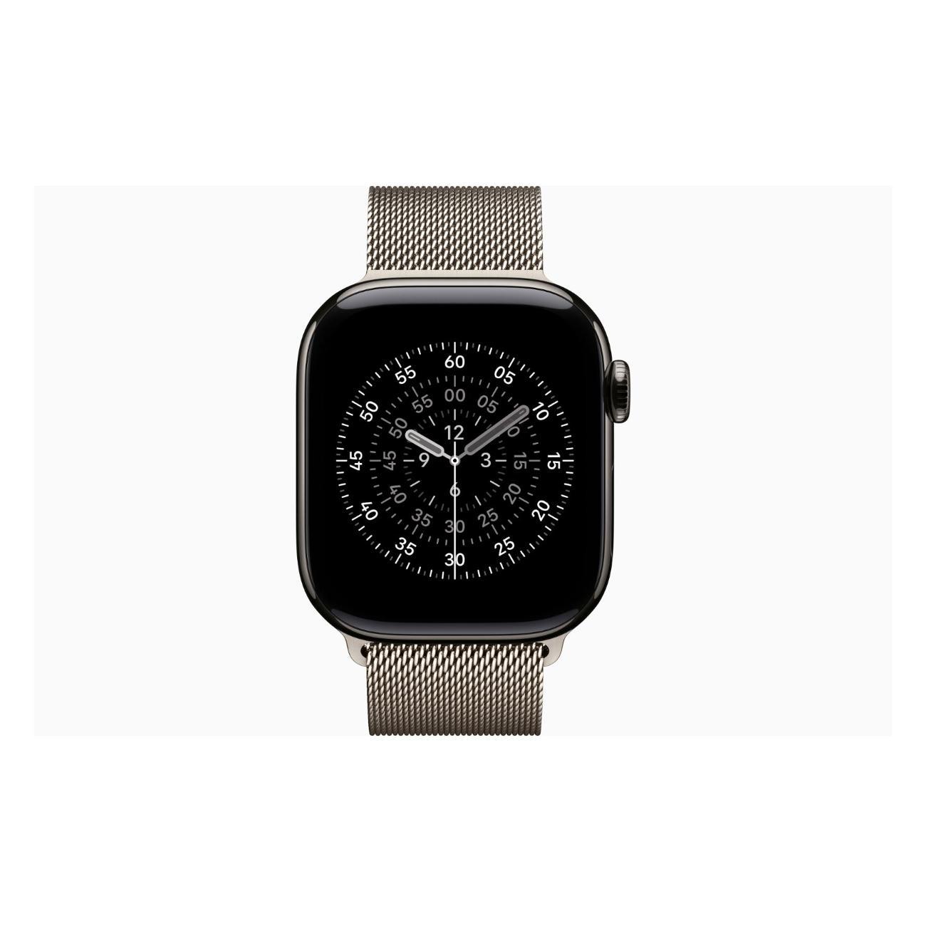 Смарт-часы Apple Watch Series 11 Titanium Slate 42mm GPS Stainless Steel Milanese Loop естественный