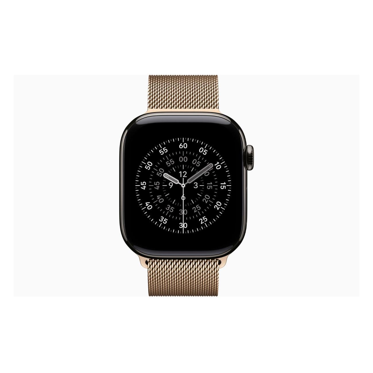 Смарт-часы Apple Watch Series 11 Titanium Slate 42mm GPS Stainless Steel Milanese Loop золотой