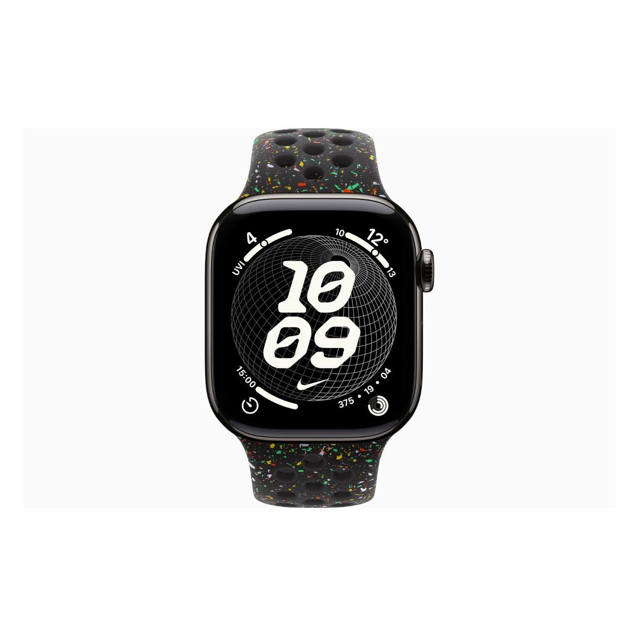 Смарт-часы Apple Watch Series 11 Titanium Slate 42mm GPS Rubber Nike Sport Band черная полночь