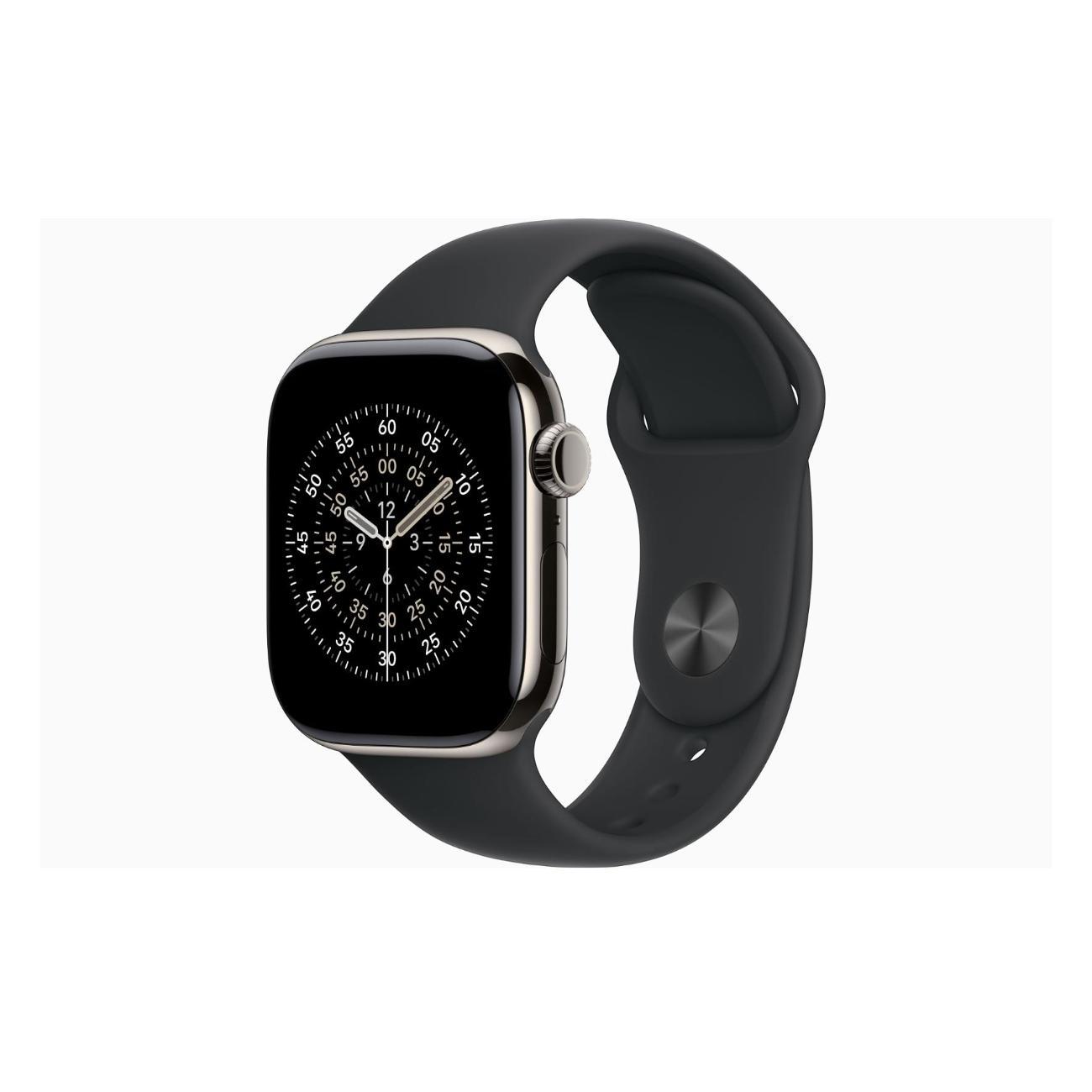 Смарт-часы Apple Watch Series 11 Titanium Natural 46mm GPS Rubber Sport Band черный