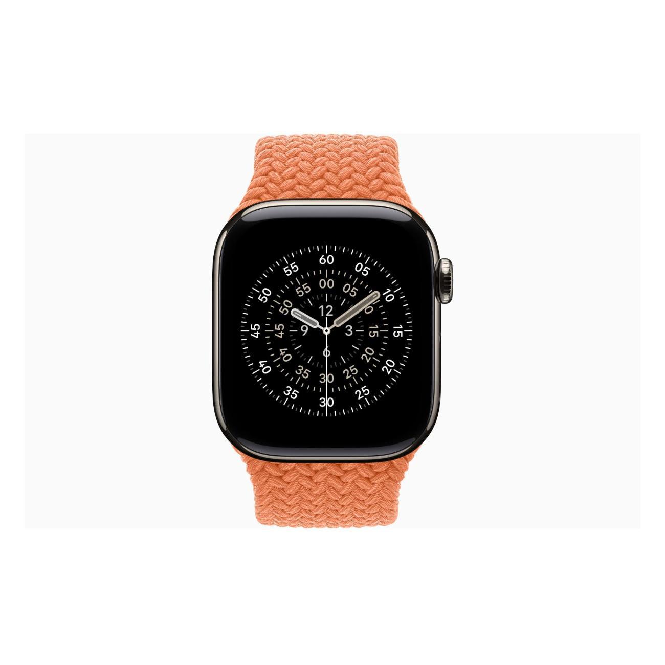 Смарт-часы Apple Watch Series 11 Titanium Natural 46mm GPS Textile Braided Solo Loop Turmeric