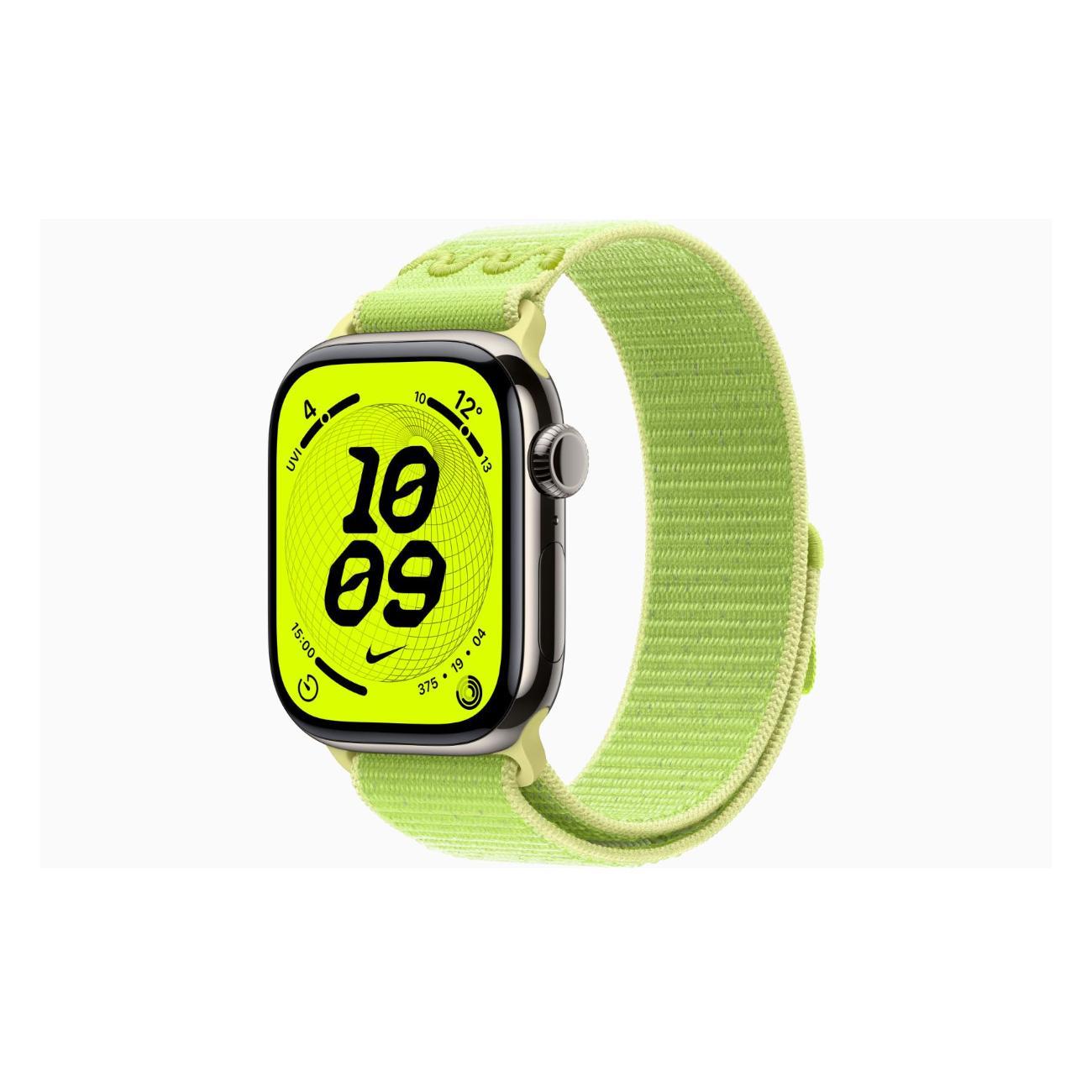 Смарт-часы Apple Watch Series 11 Titanium Natural 46mm GPS Textile Nike Sport Loop Volt Splash