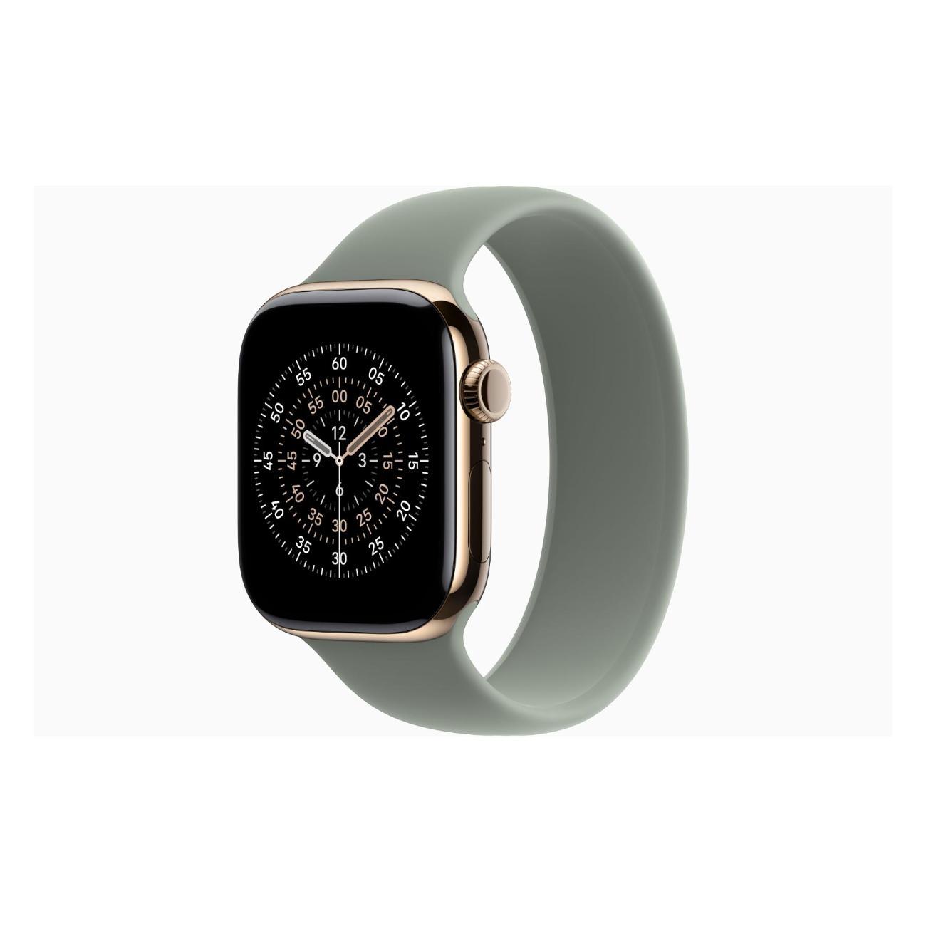 Смарт-часы Apple Watch Series 11 Titanium Gold 46mm GPS Rubber Solo Loop Green серый
