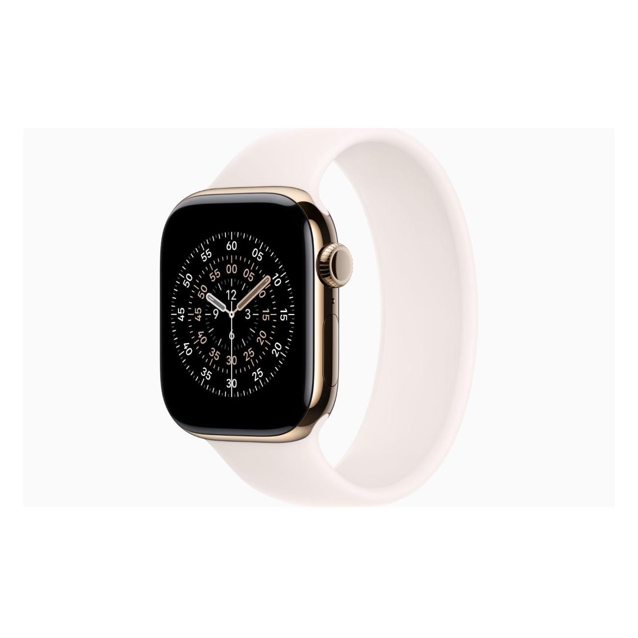 Смарт-часы Apple Watch Series 11 Titanium Gold 46mm GPS Rubber Solo Loop Light румянец